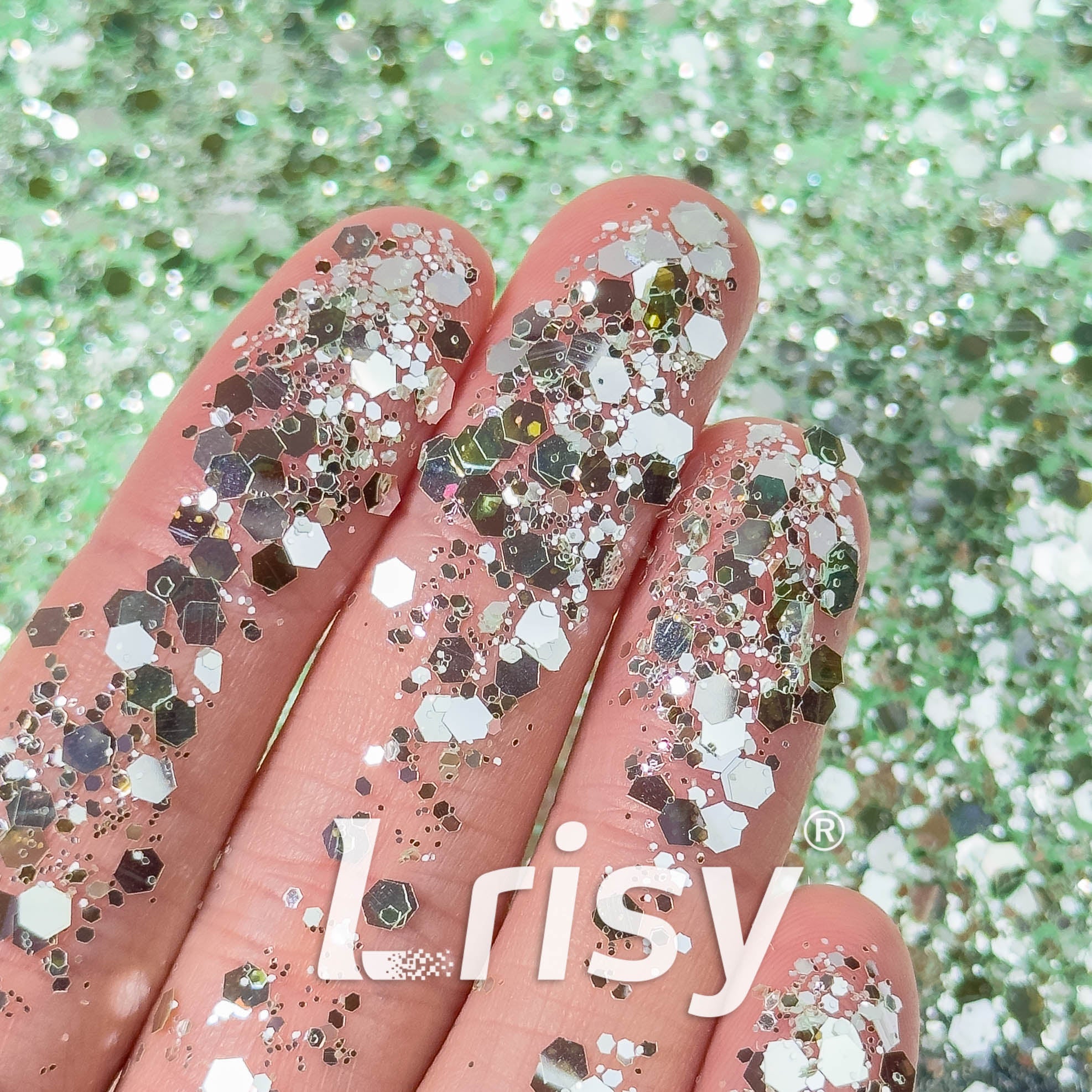 General Mixed High Brightness Green Glitter 8004