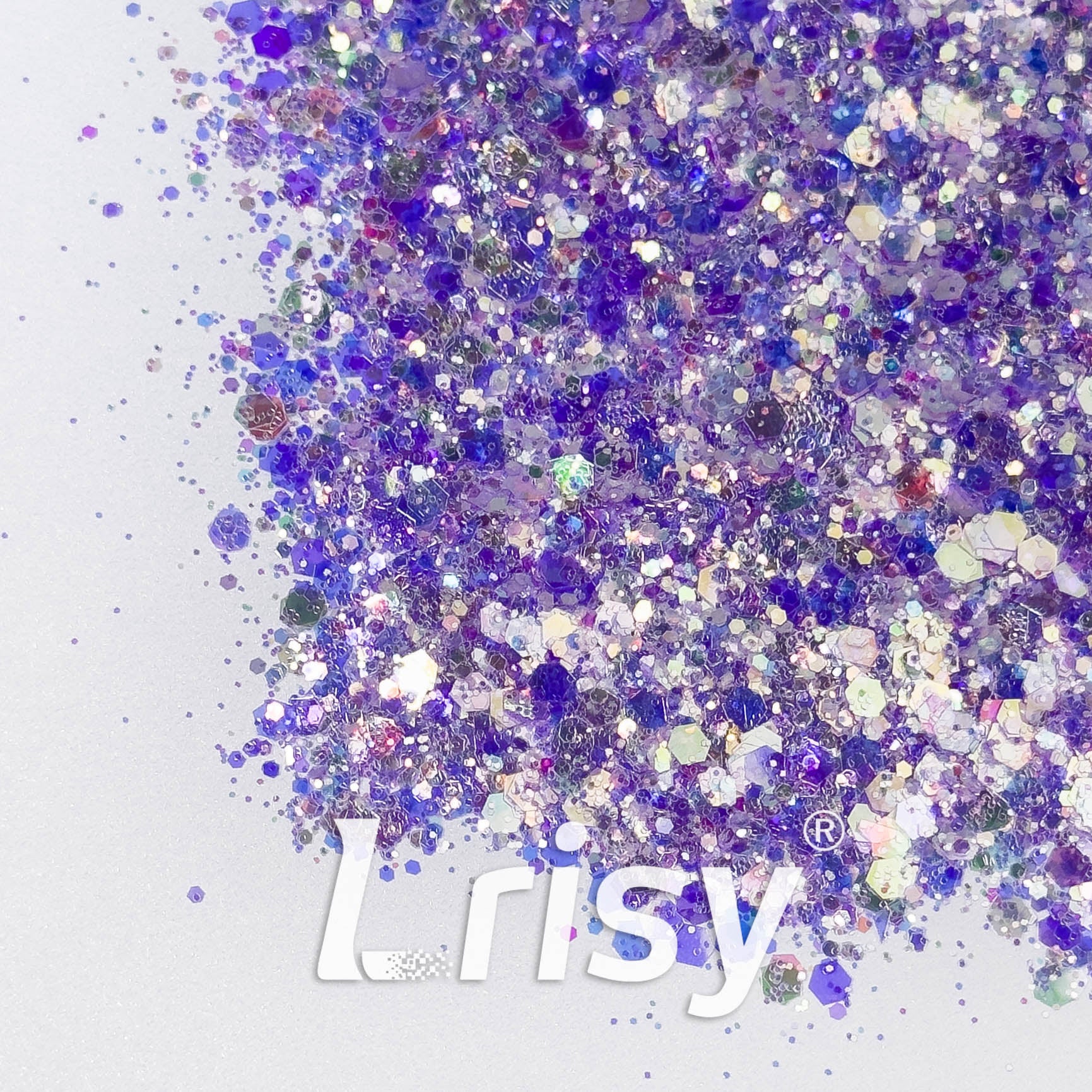 General Mixed High Brightness Iridescent Purple Glitter 7908