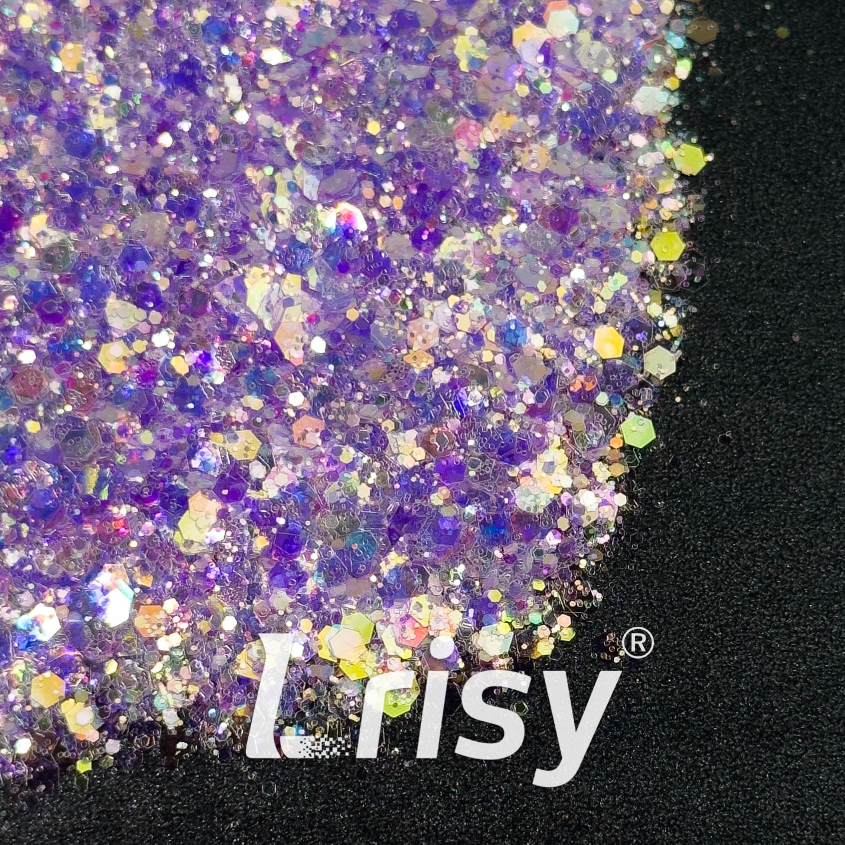 General Mixed High Brightness Iridescent Purple Glitter 7908