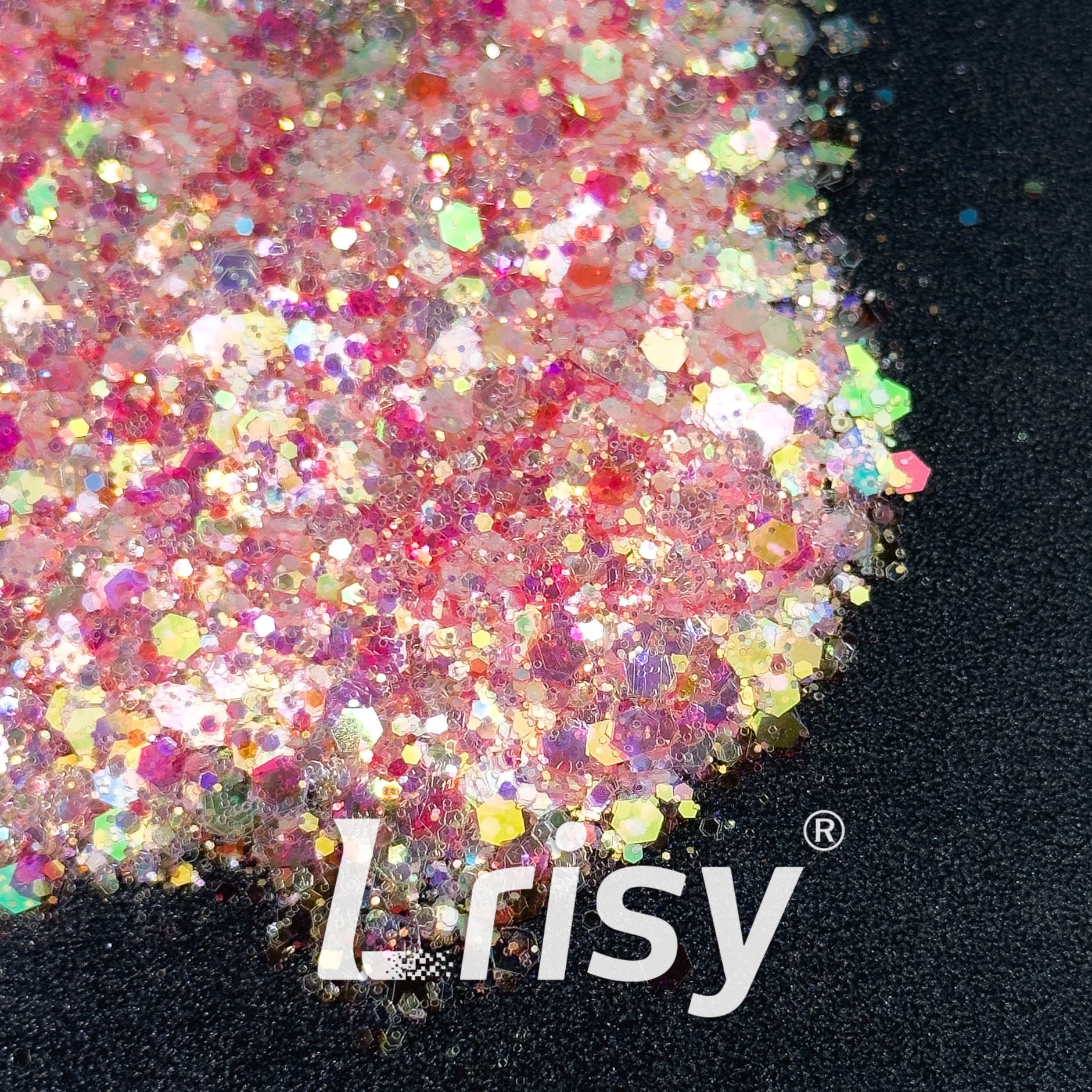 General Mixed High Brightness Iridescent Red Glitter 7903