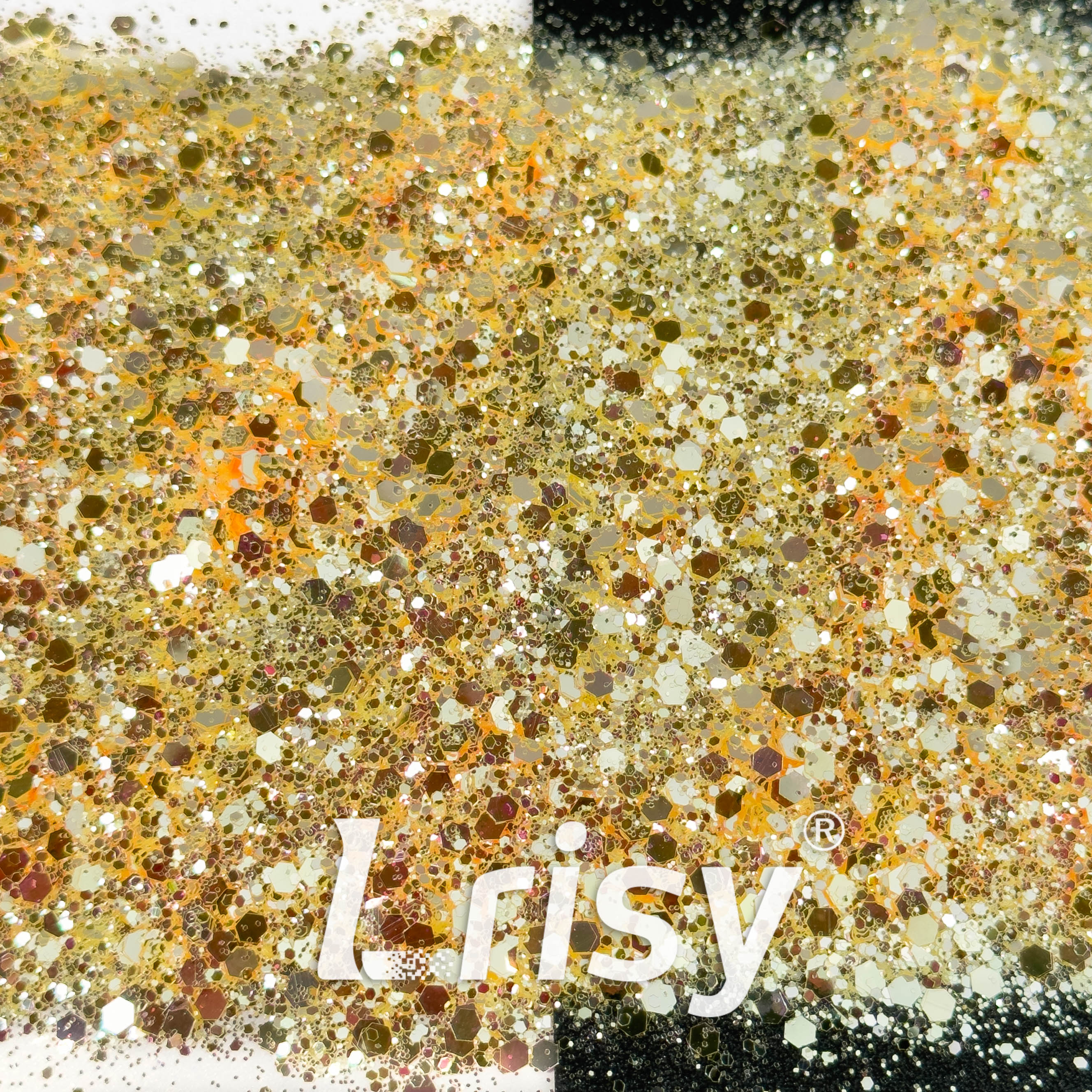 General Mixed High Brightness Orange Glitter 8005