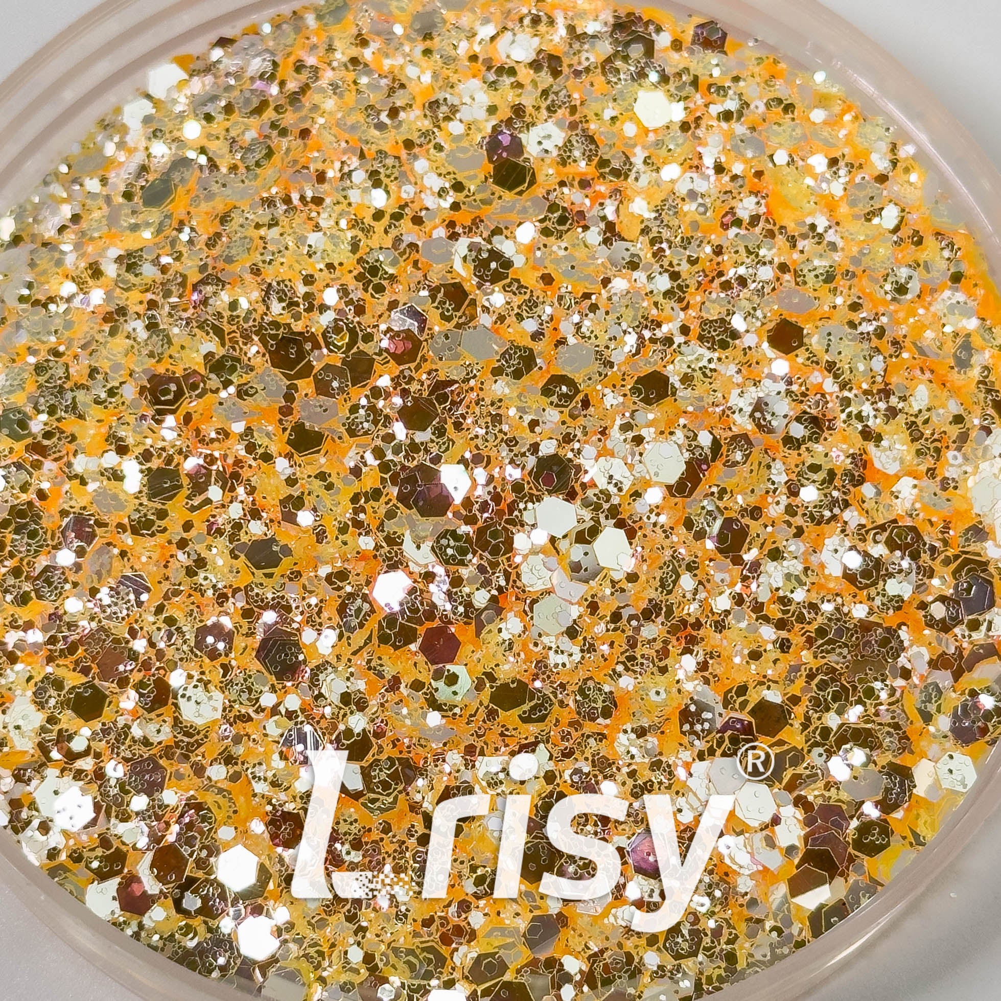 General Mixed High Brightness Orange Glitter 8005