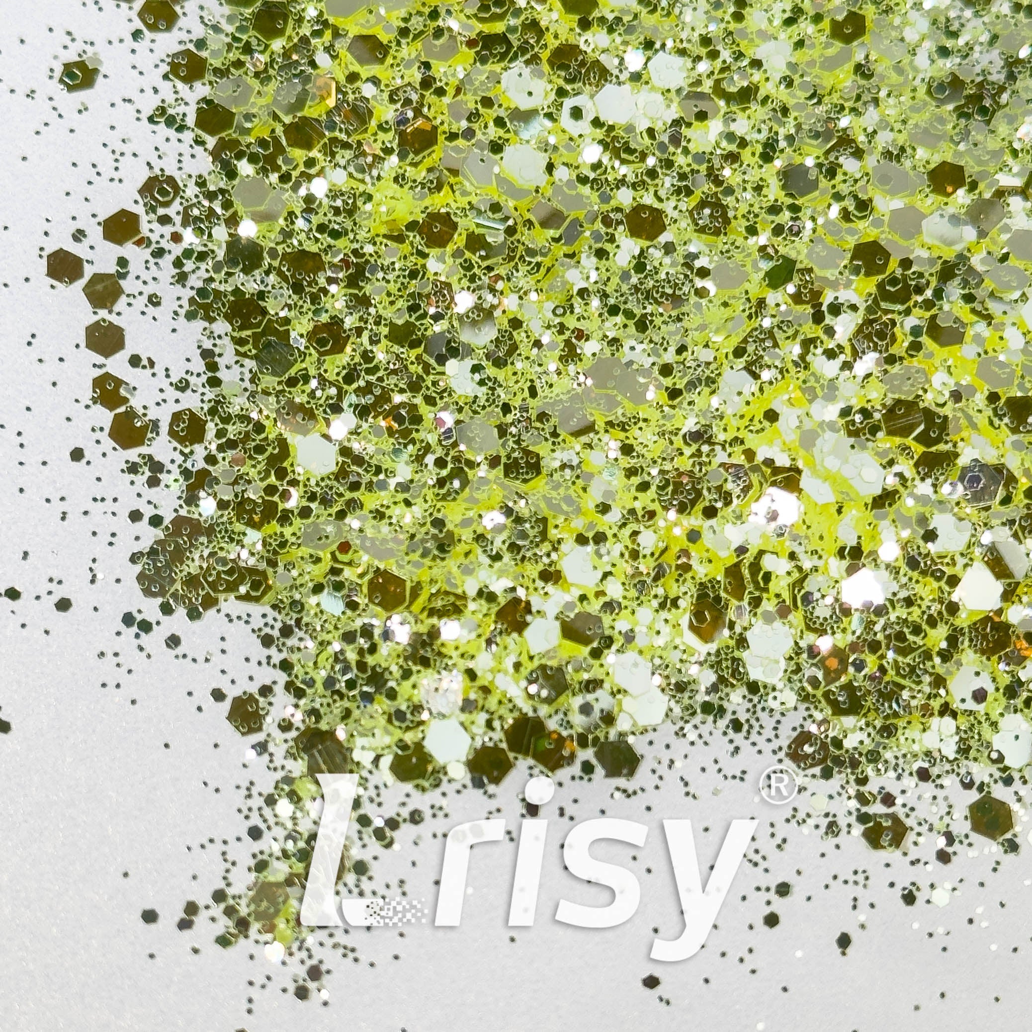 General Mixed High Brightness Green Glitter 8002