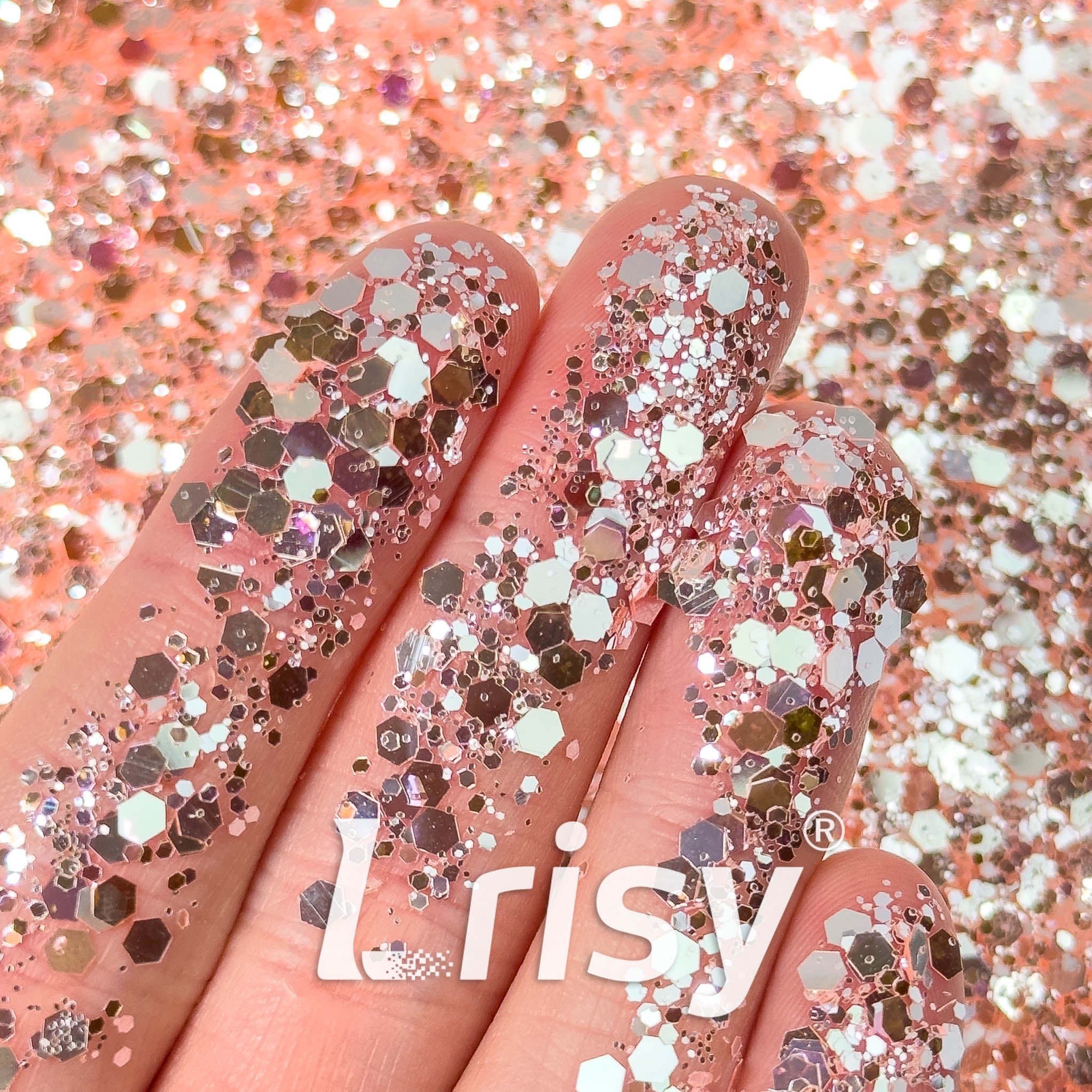 General Mixed High Brightness Pink Glitter 8006