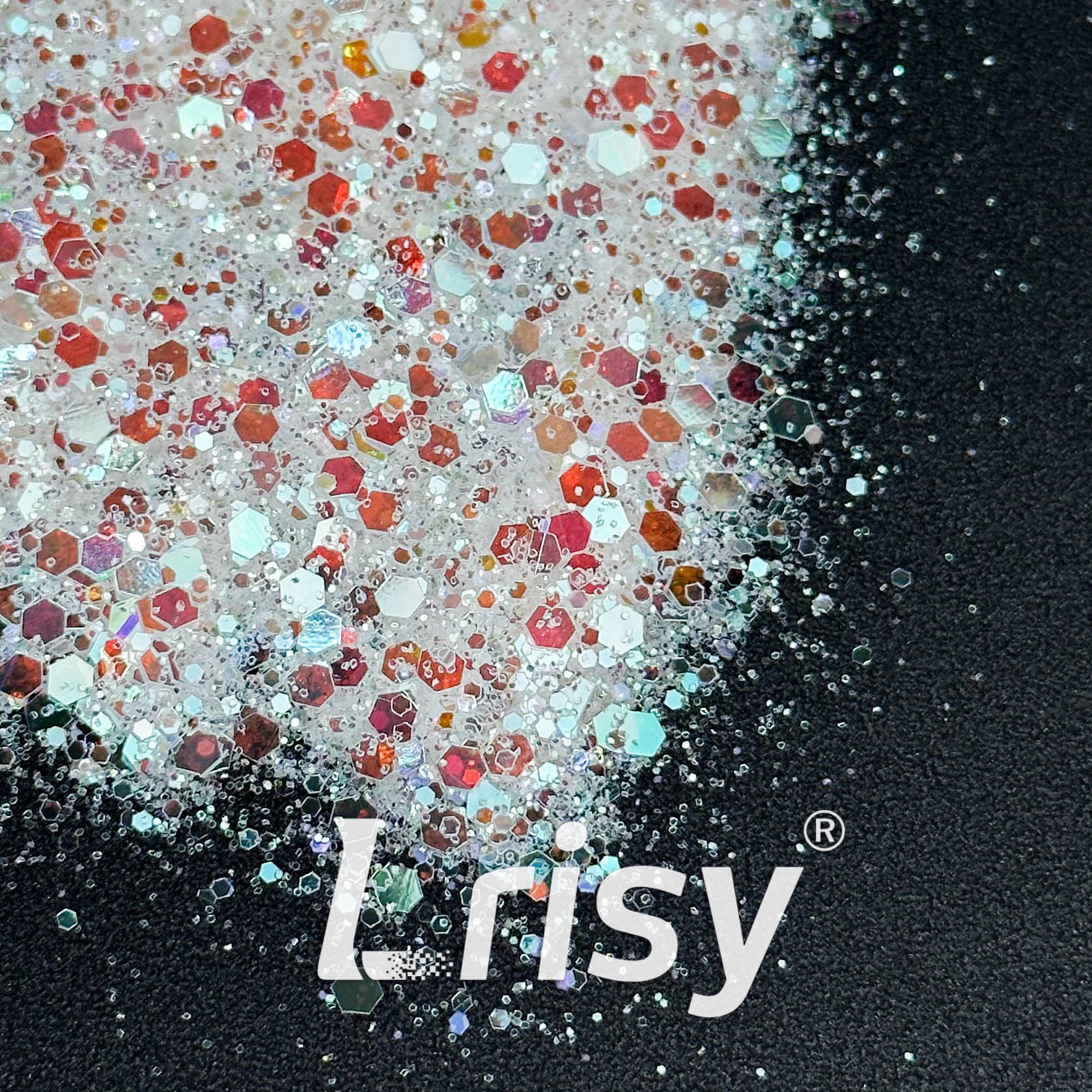 High Brightness Red and White Chunky Glitter 3702