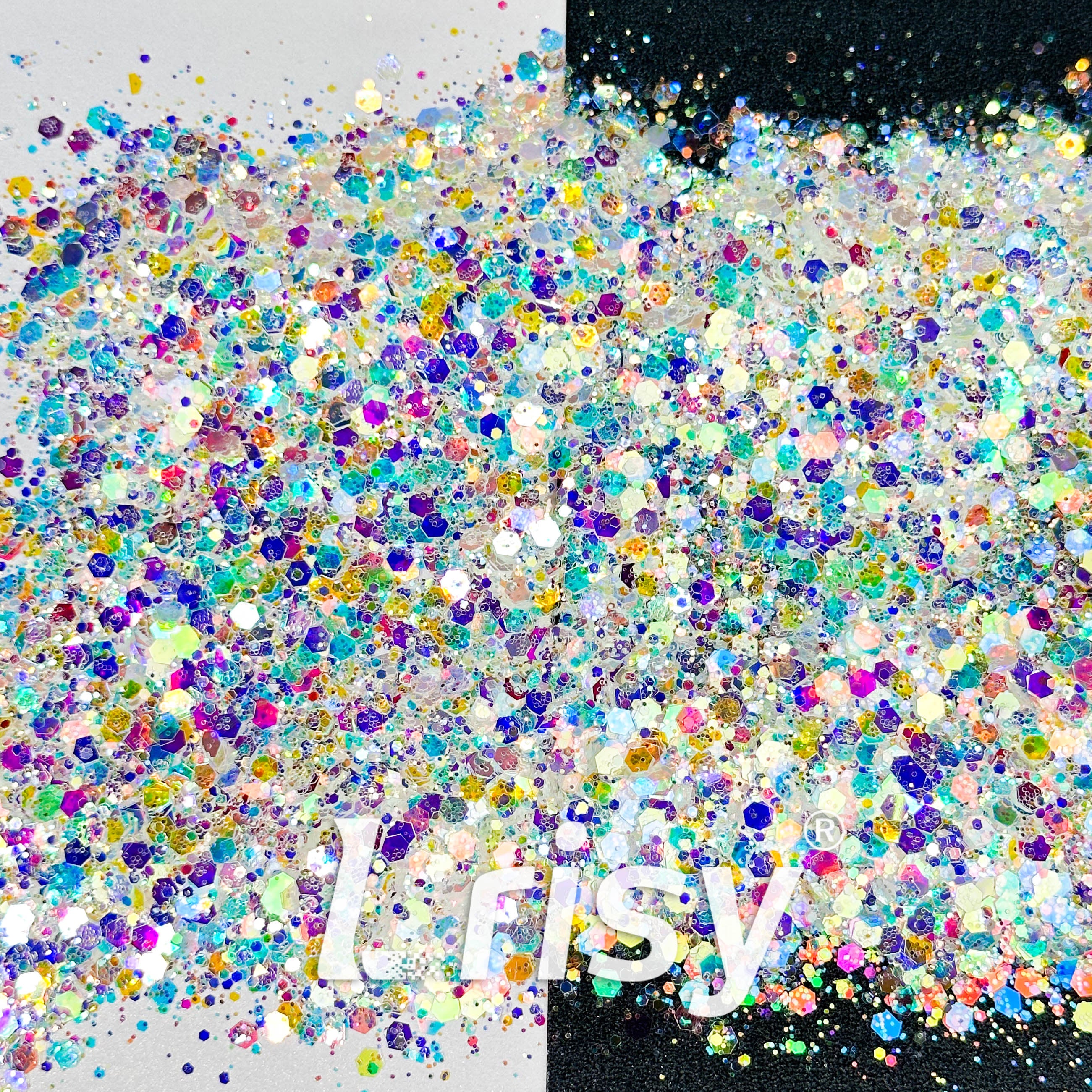 High Brightness Iridescent Chunky Glitter MIX093