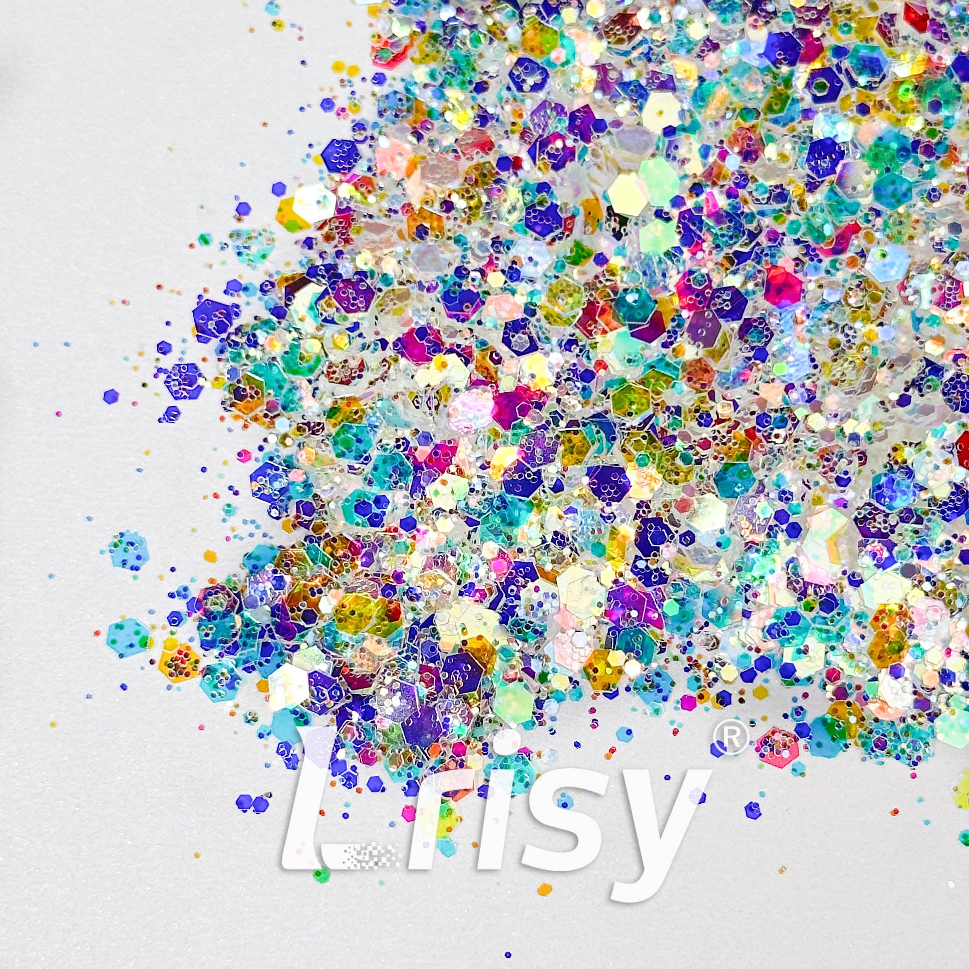 High Brightness Iridescent Chunky Glitter MIX093