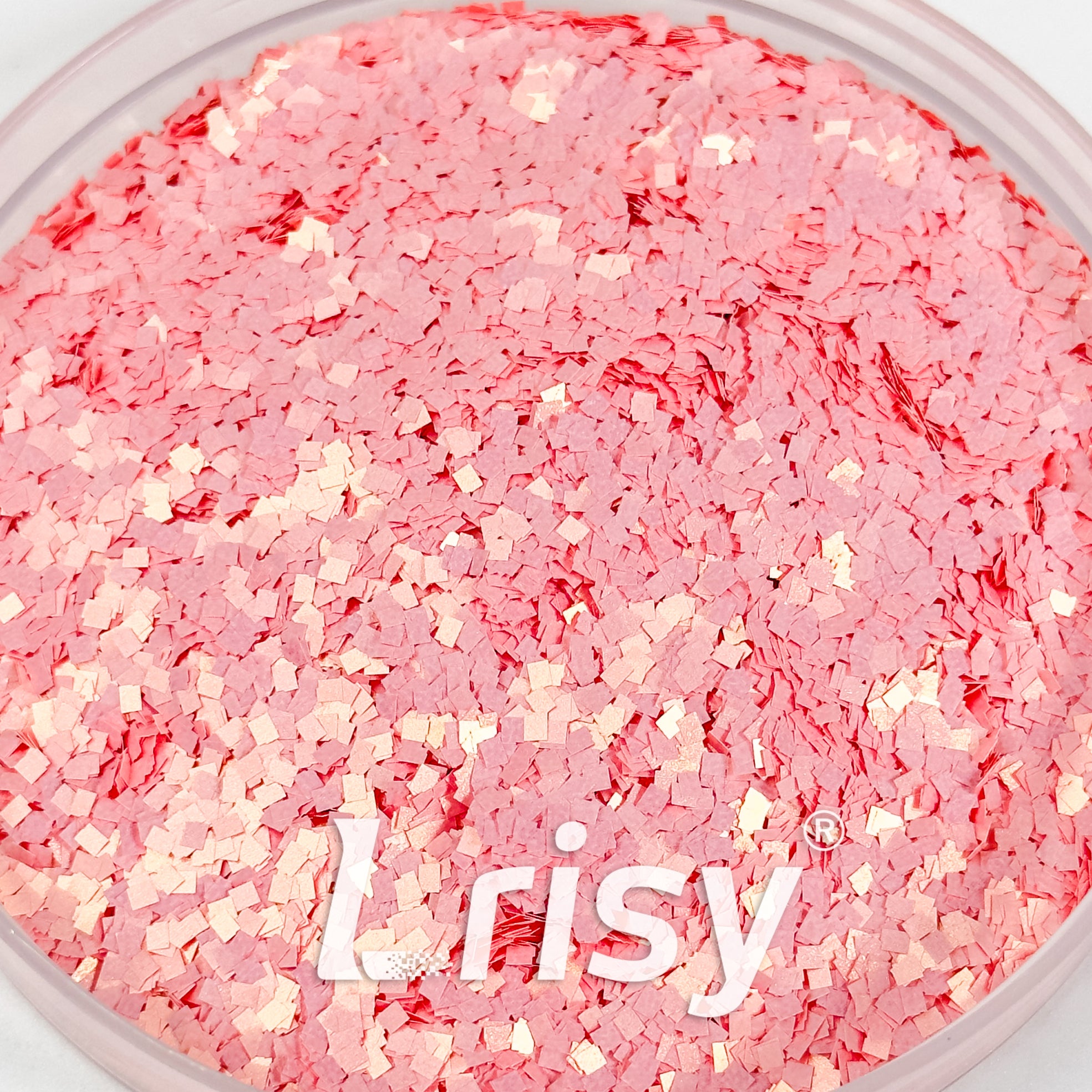 Solvent Resistance Macaron Light Pink Matte Square Shaped Glitter FC-SJ033