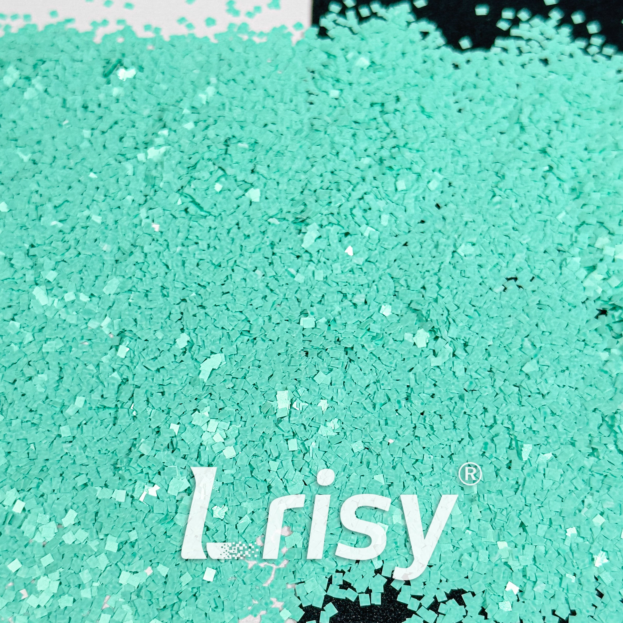Solvent Resistance Macaron Light Green Matte Square Shaped Glitter FC-SJ029