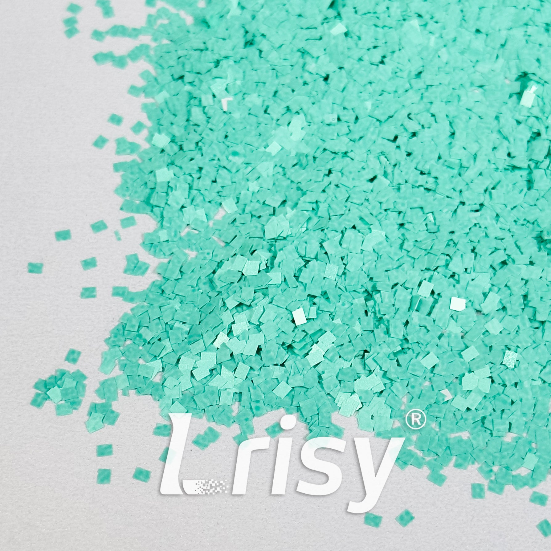 Solvent Resistance Macaron Light Green Matte Square Shaped Glitter FC-SJ029