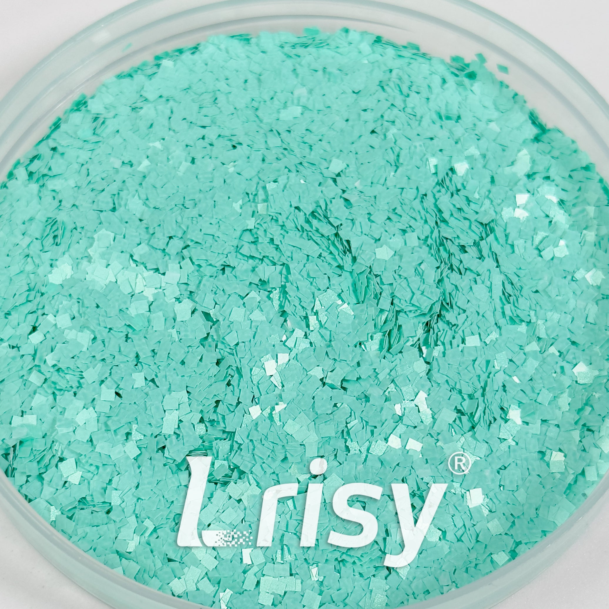 Solvent Resistance Macaron Light Green Matte Square Shaped Glitter FC-SJ029