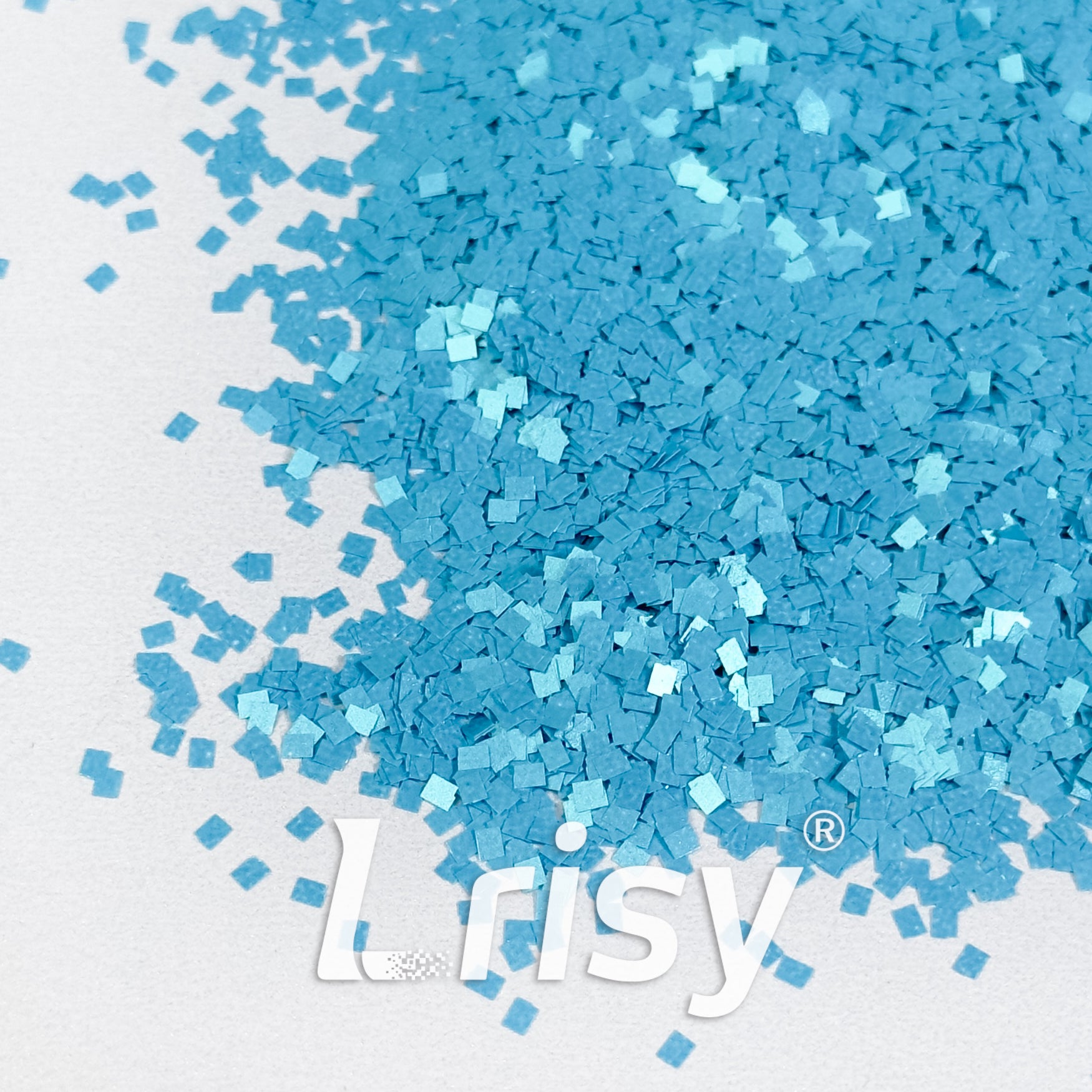 Solvent Resistance Macaron Light Blue Matte Square Shaped Glitter FC-SJ027