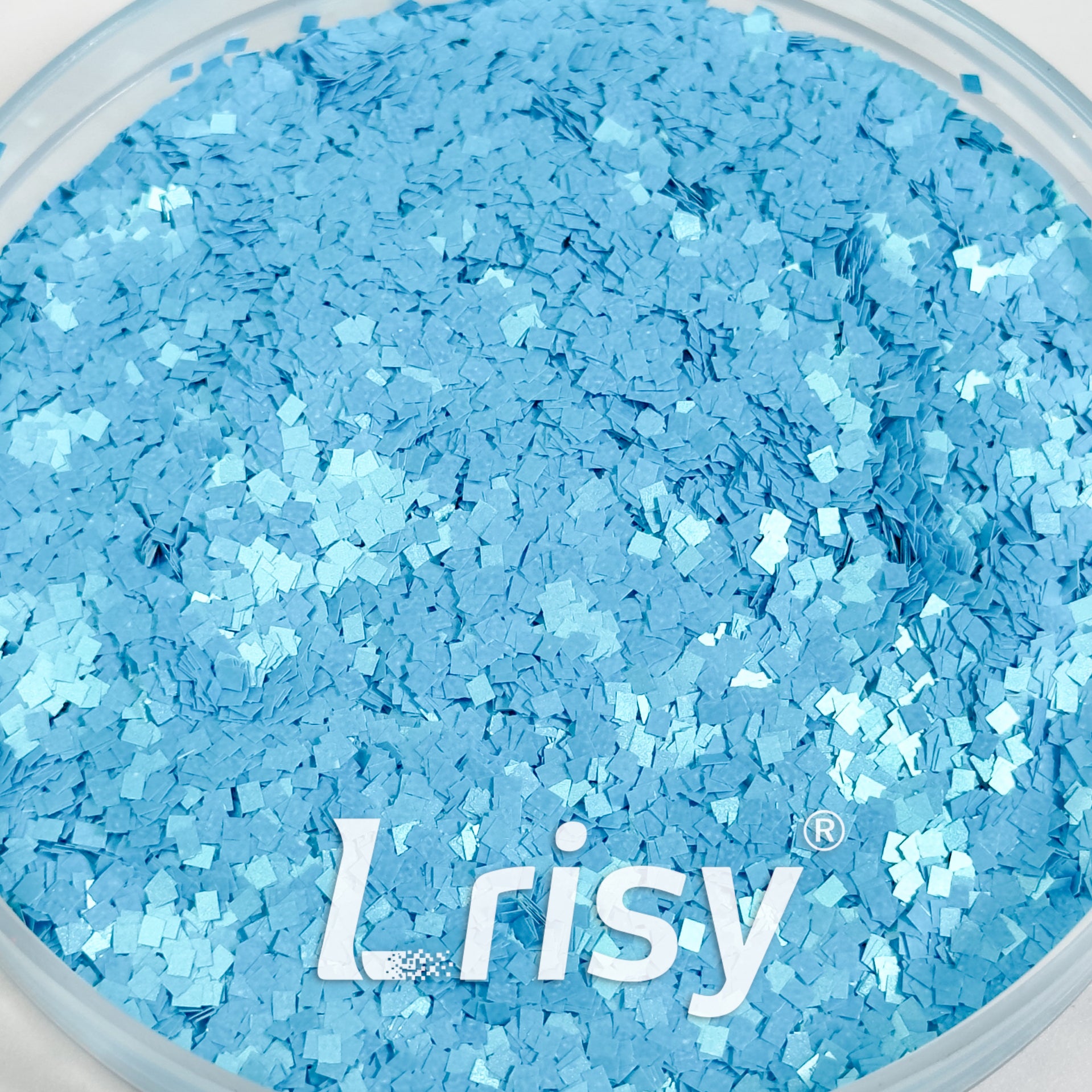Solvent Resistance Macaron Light Blue Matte Square Shaped Glitter FC-SJ027
