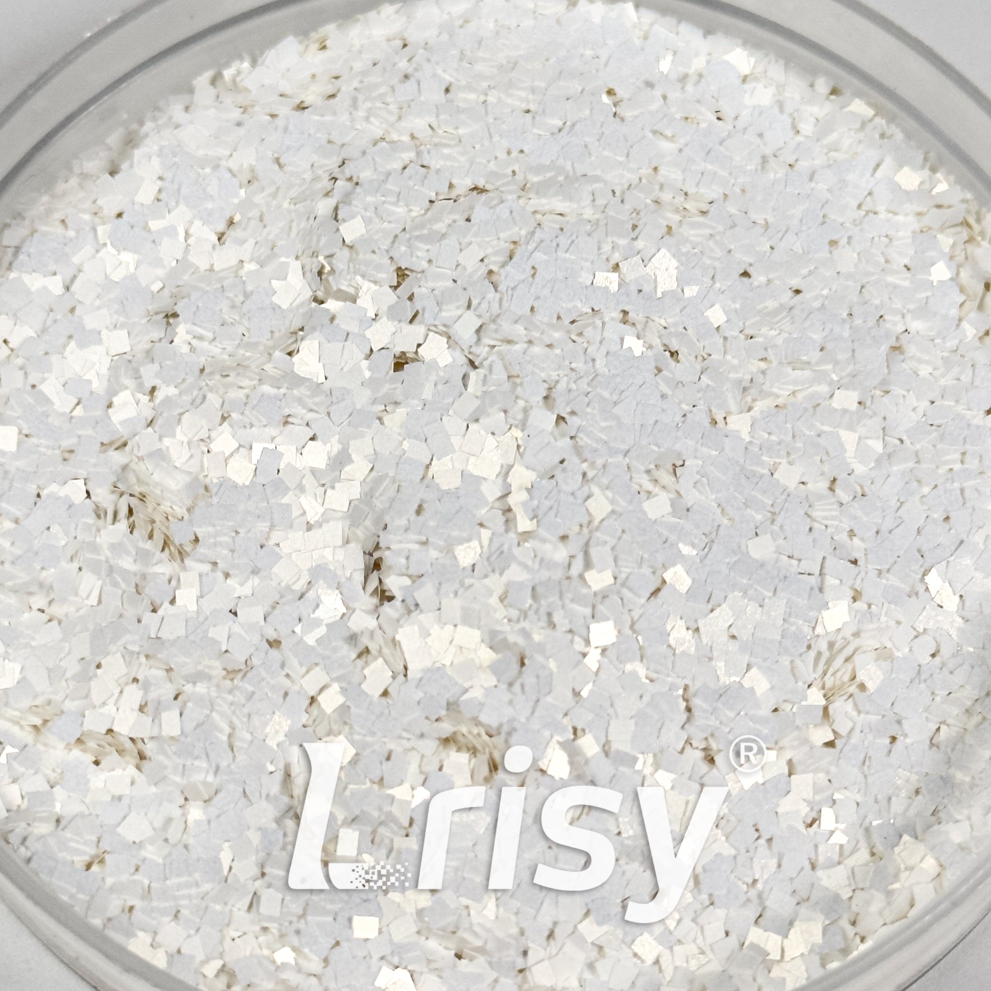 Solvent Resistance White Square Shaped Glitter FC-SJ050