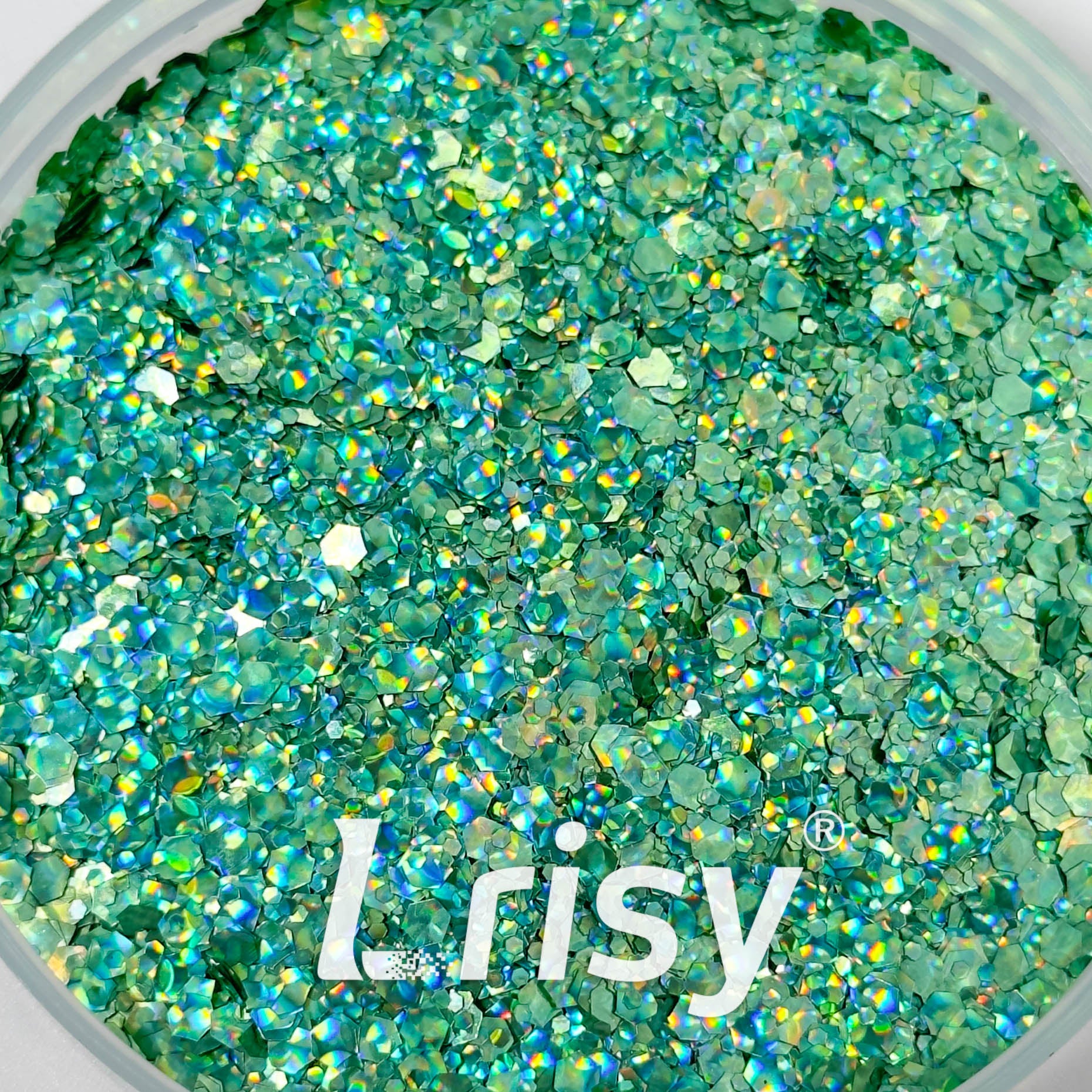 Cat Eye Green Chunky Glitter HX4310