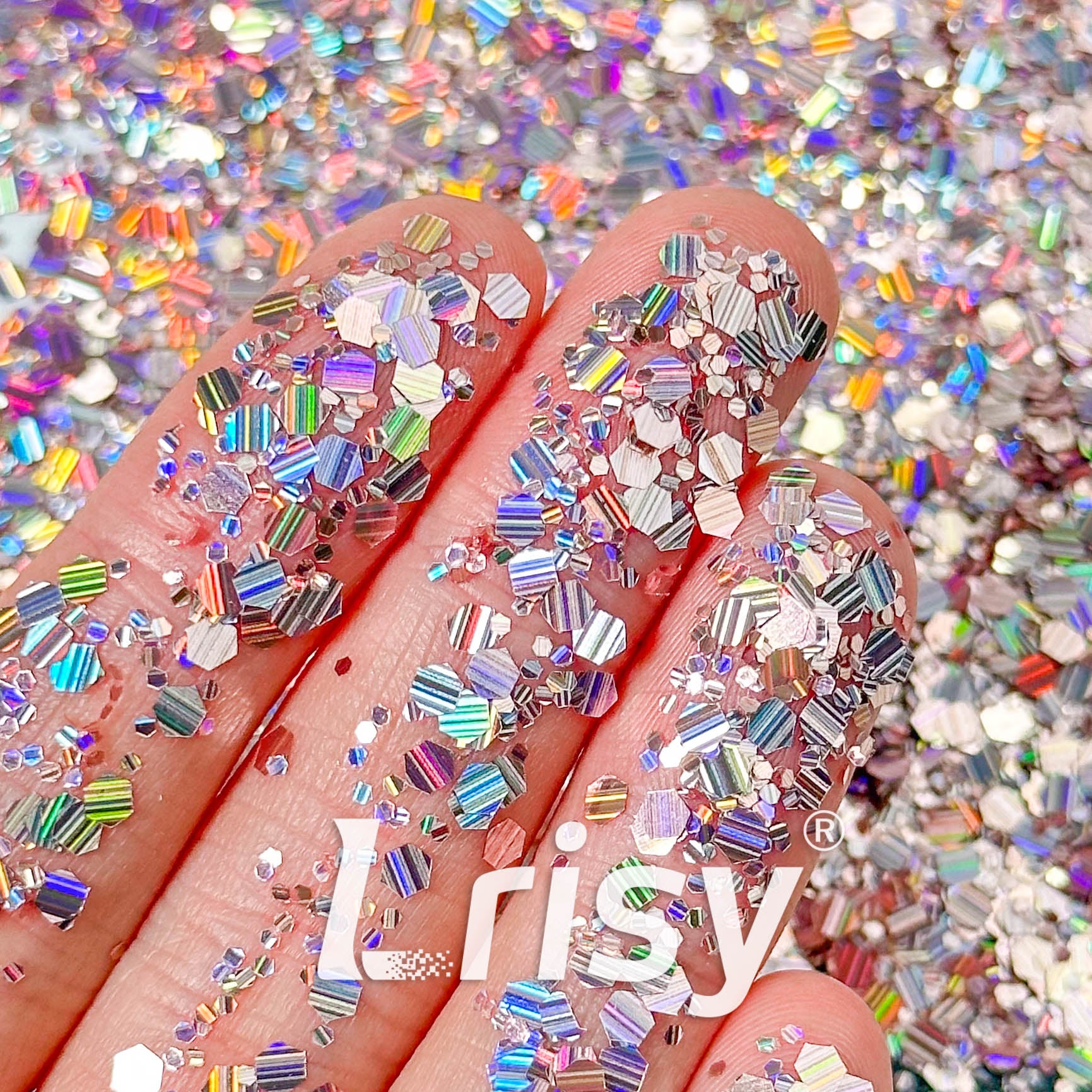 Holographic Pink Chunky Glitter DY4205