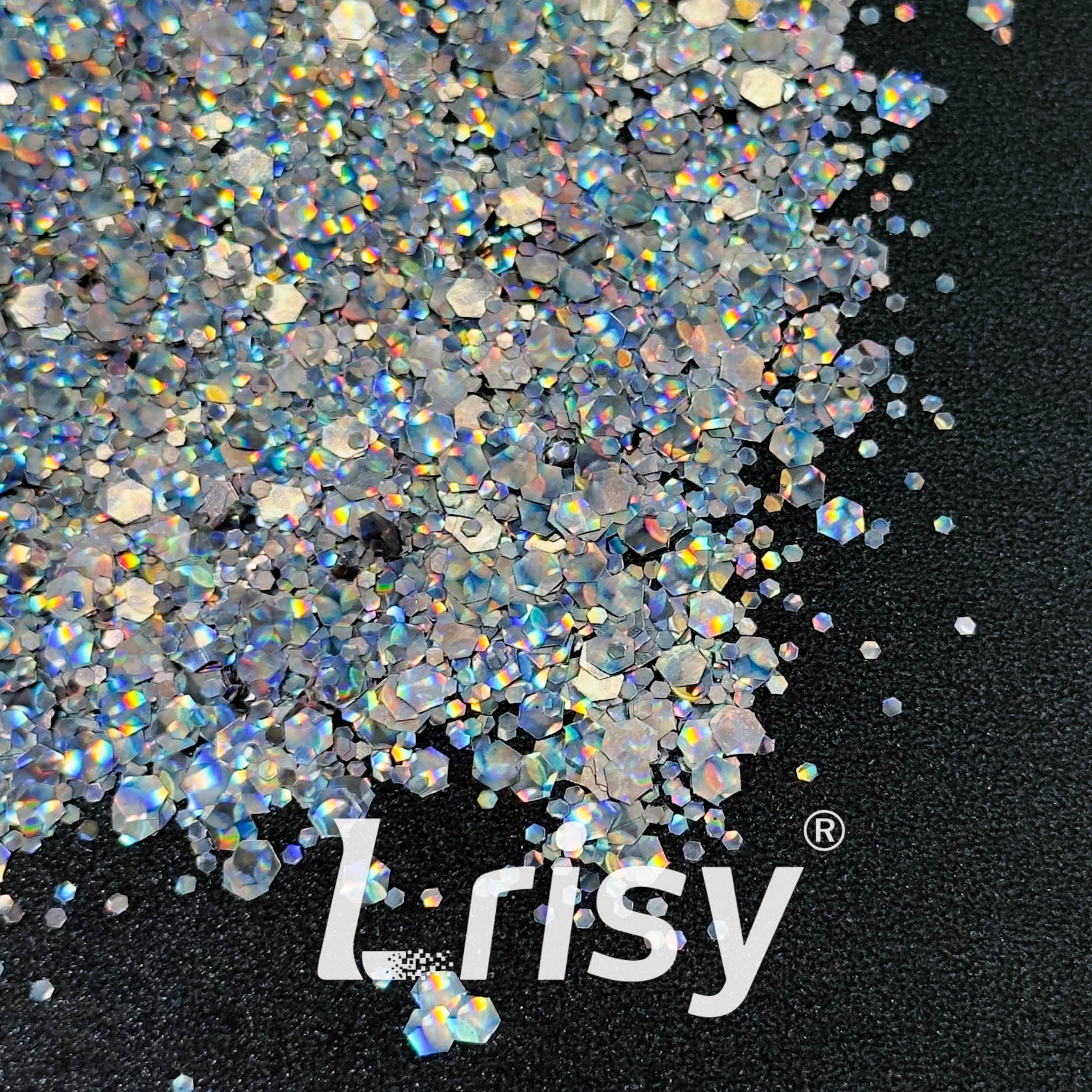 Cat Eye Grey Chunky Glitter HX4303