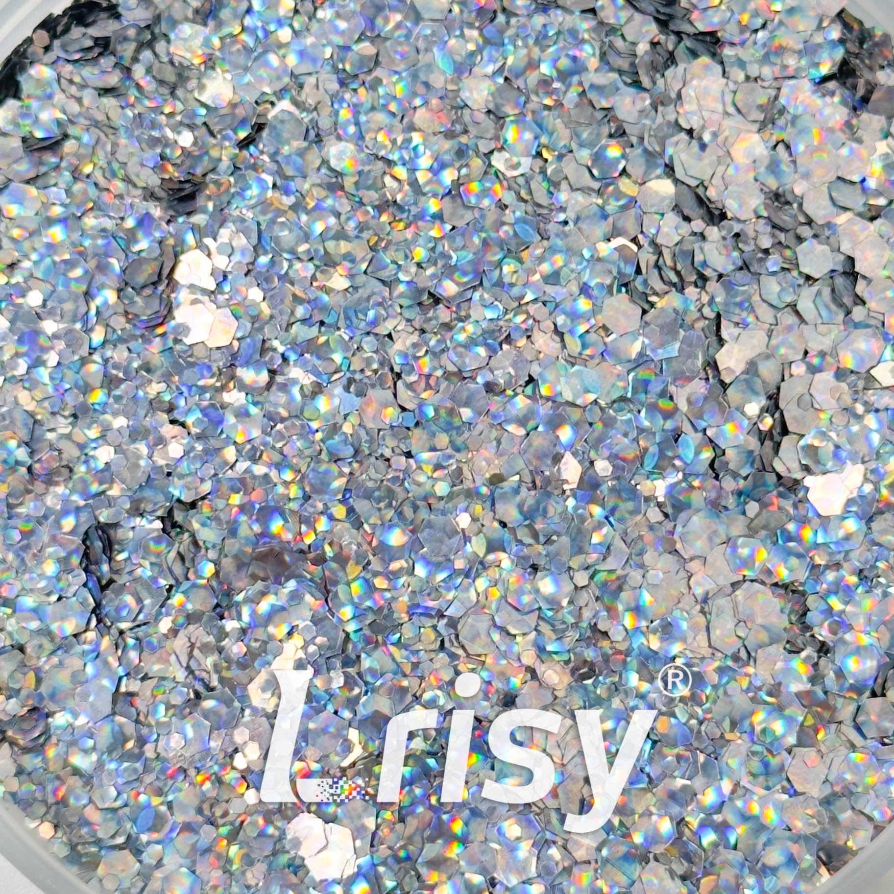 Cat Eye Grey Chunky Glitter HX4303