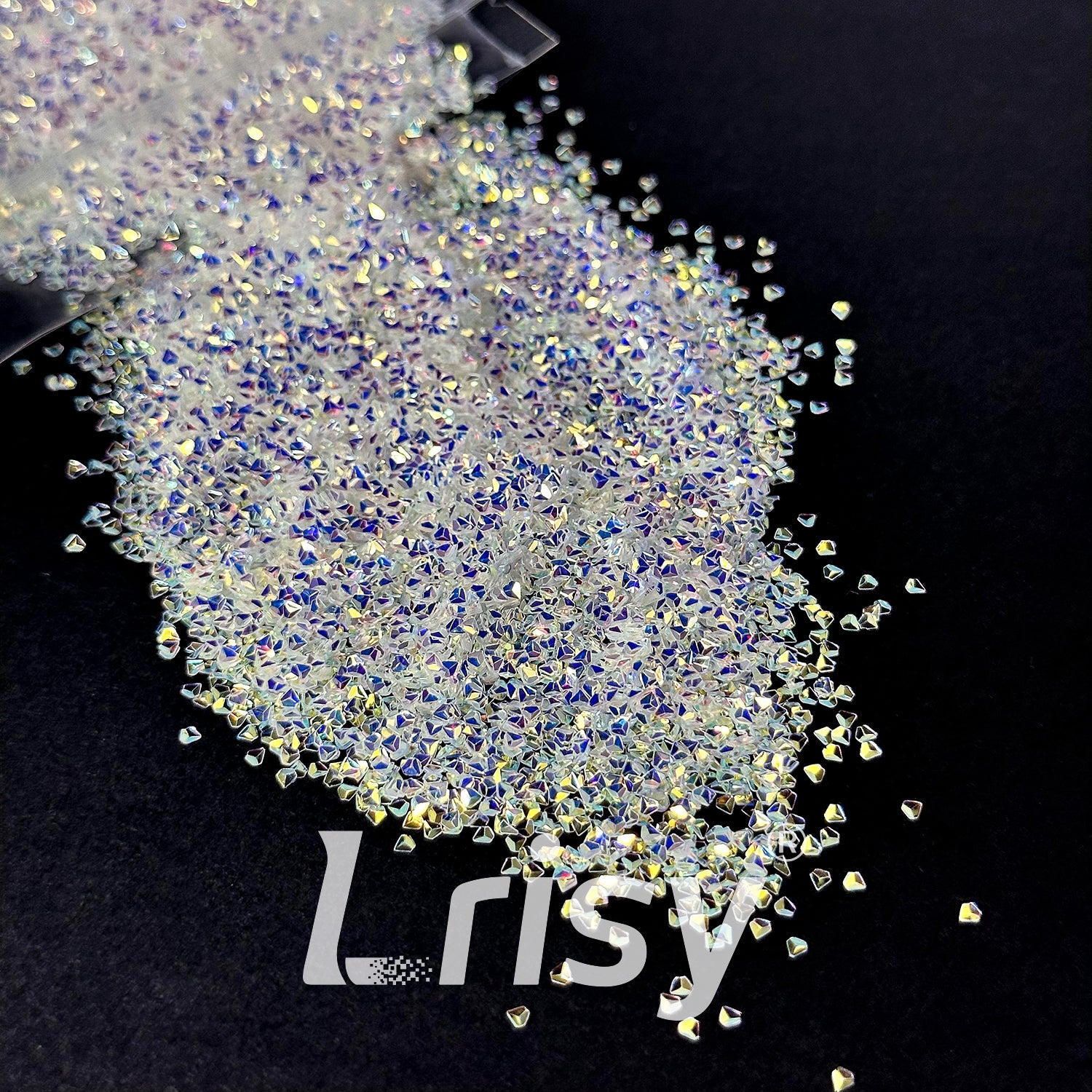 1.5mm 3D Diamond Shapes High Brightness Bluish Violet Blue Glitter WFC321