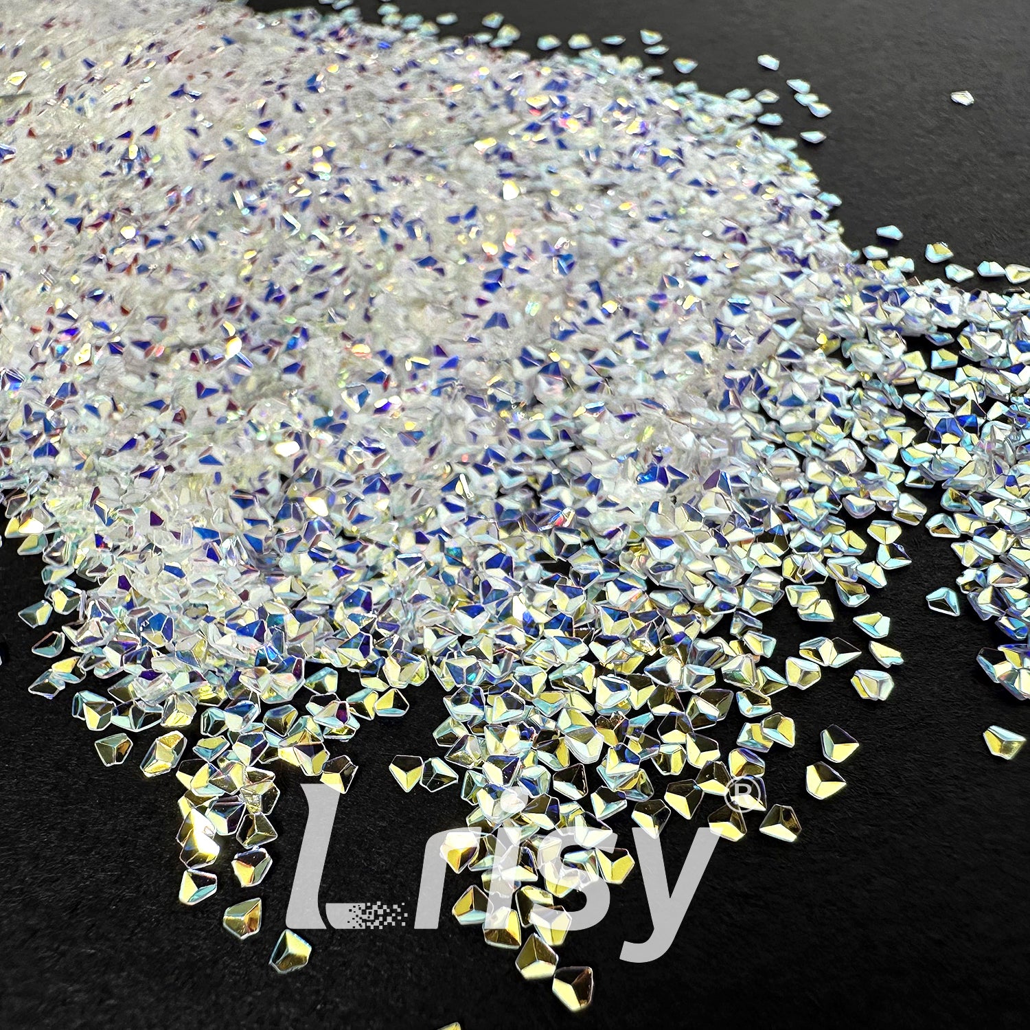 1.5mm 3D Diamond Shapes High Brightness Bluish Violet Blue Glitter WFC321
