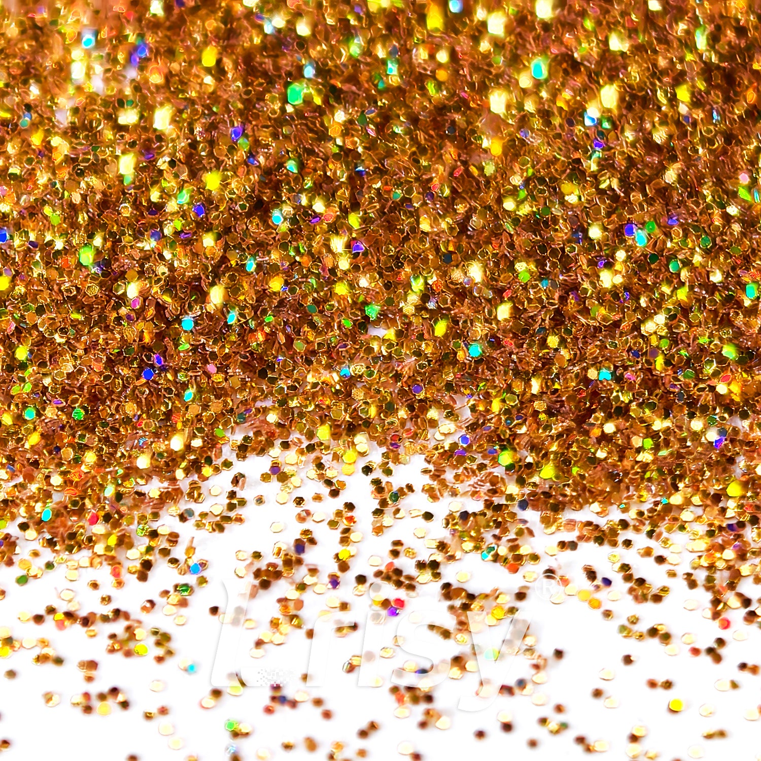 0.2mm Holographic Sand Gold Hexagon Glitter LB0200A