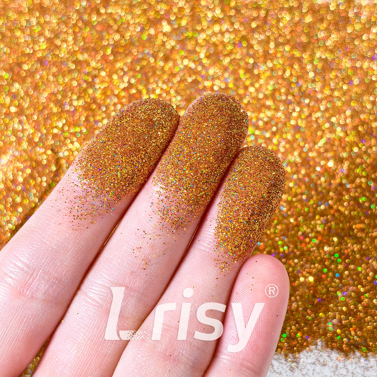 0.2mm Holographic Sand Gold Hexagon Glitter LB0200A