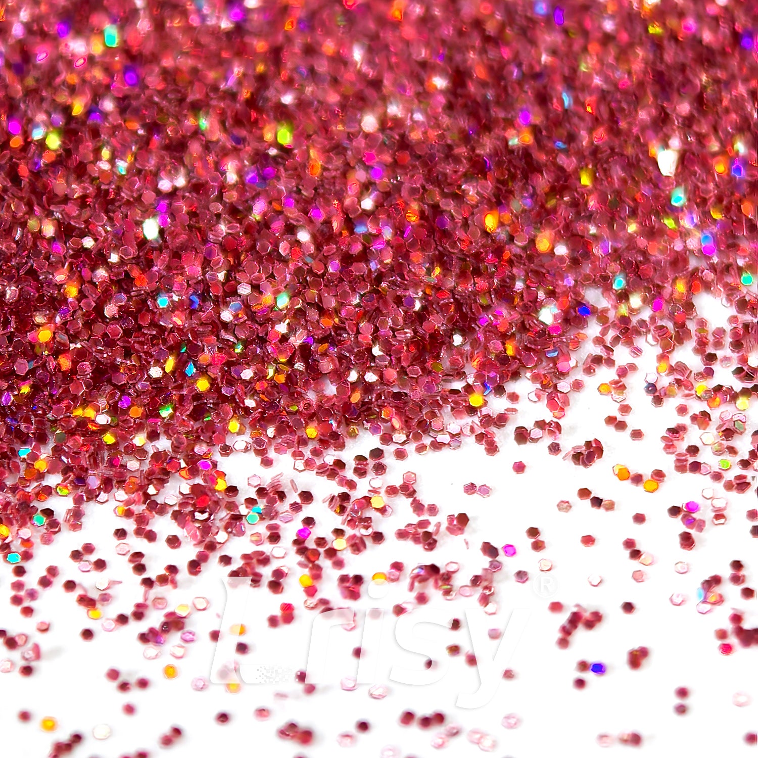 0.2mm Holographic Deep Rose Pink Hexagon Glitter LB0911A