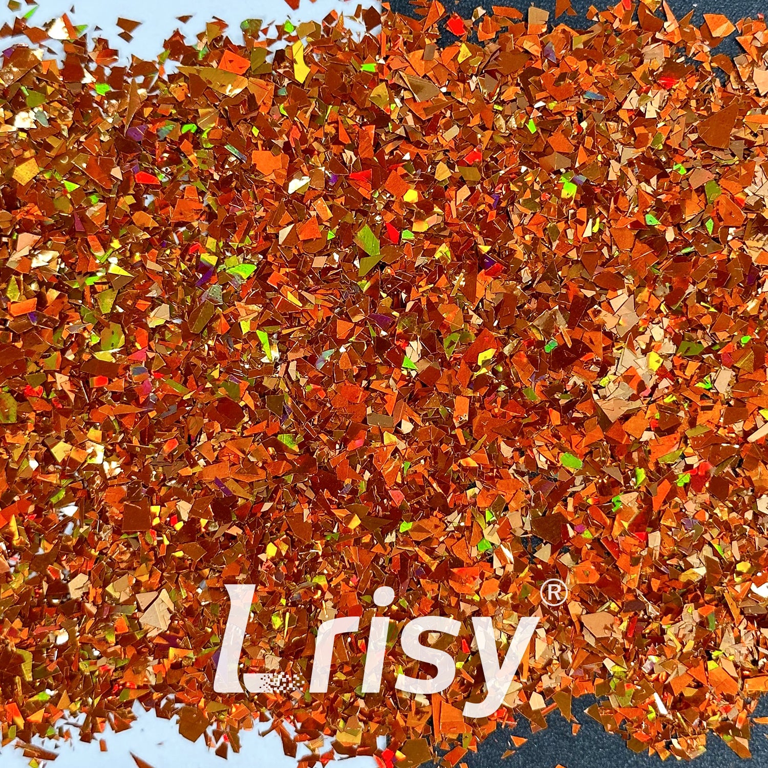 Holographic Red Bronze Cellophane Glitter Flakes Holo Shards LB0401 4x4