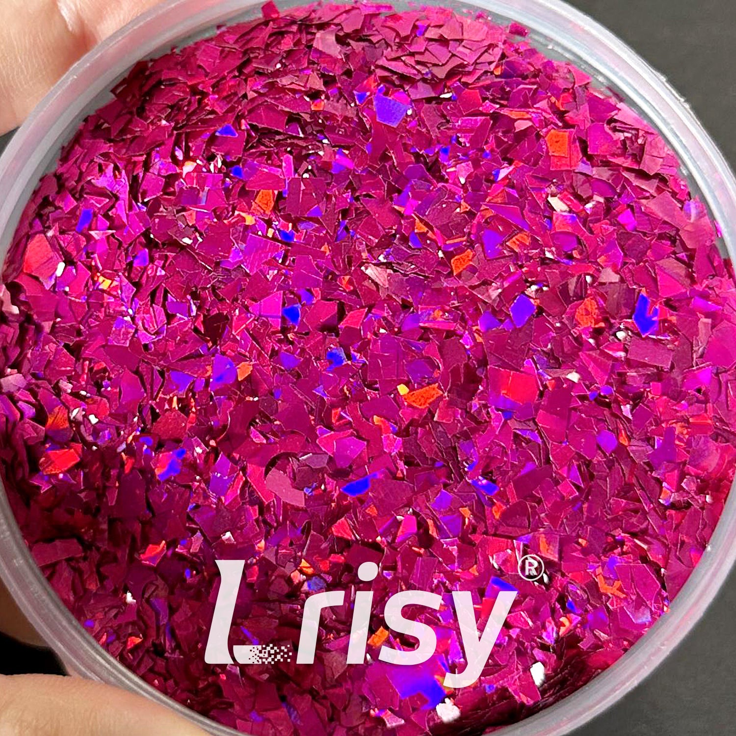 Holographic Purple Cellophane Glitter Flakes Holo Shards LB0800 4x4