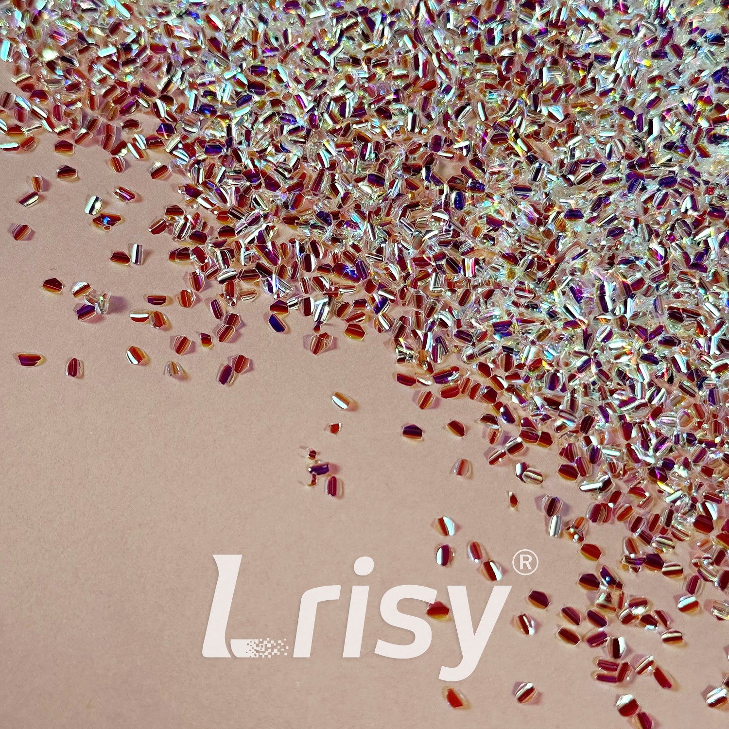 2mm Translucent Purple Yellow and White 3D Concave Stereo Hexagon Glitter LLG002