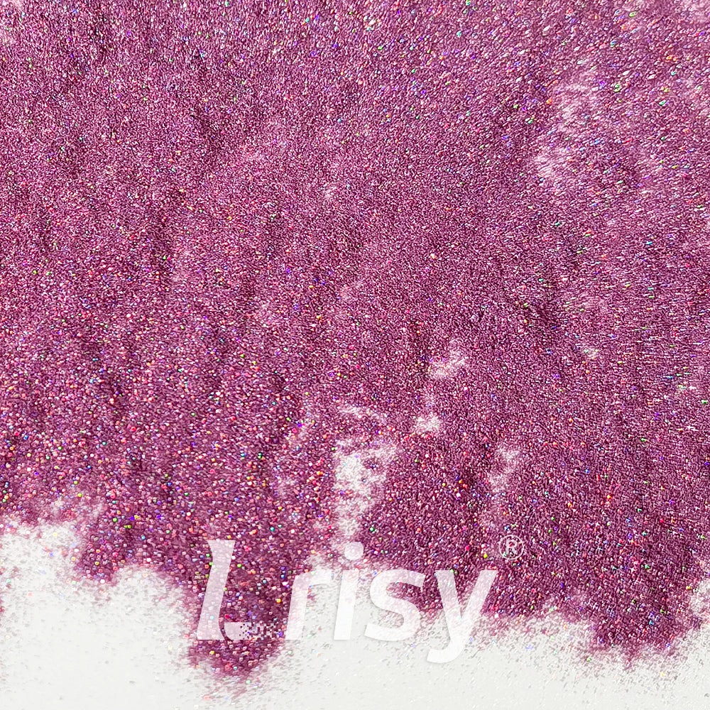 0.025mm Solvent Resistance Super Ultra-thin Fine Rose Pink Holographic Glitter LST0901