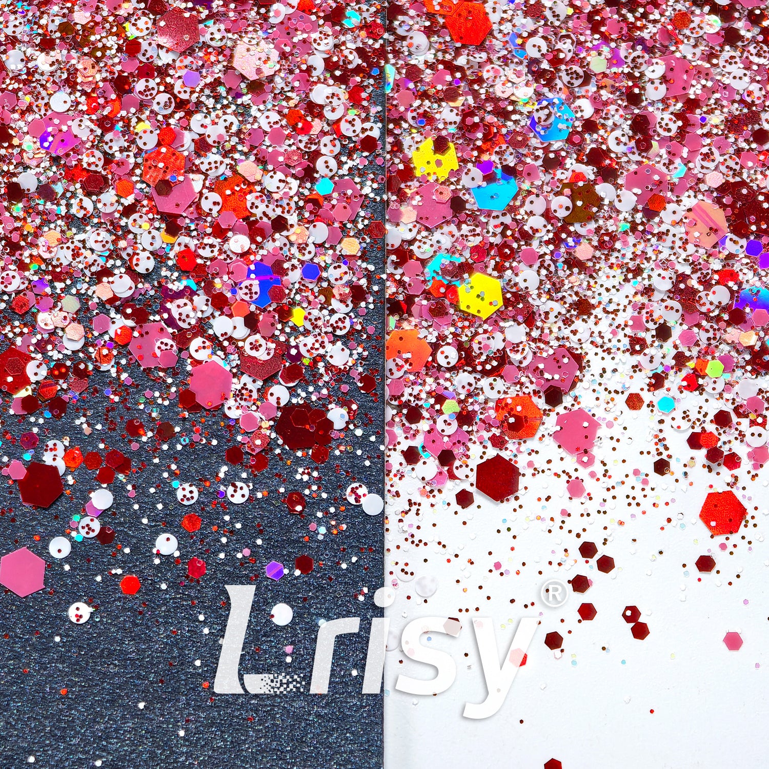 Red Pink Custom Mixed Glitter LXT002