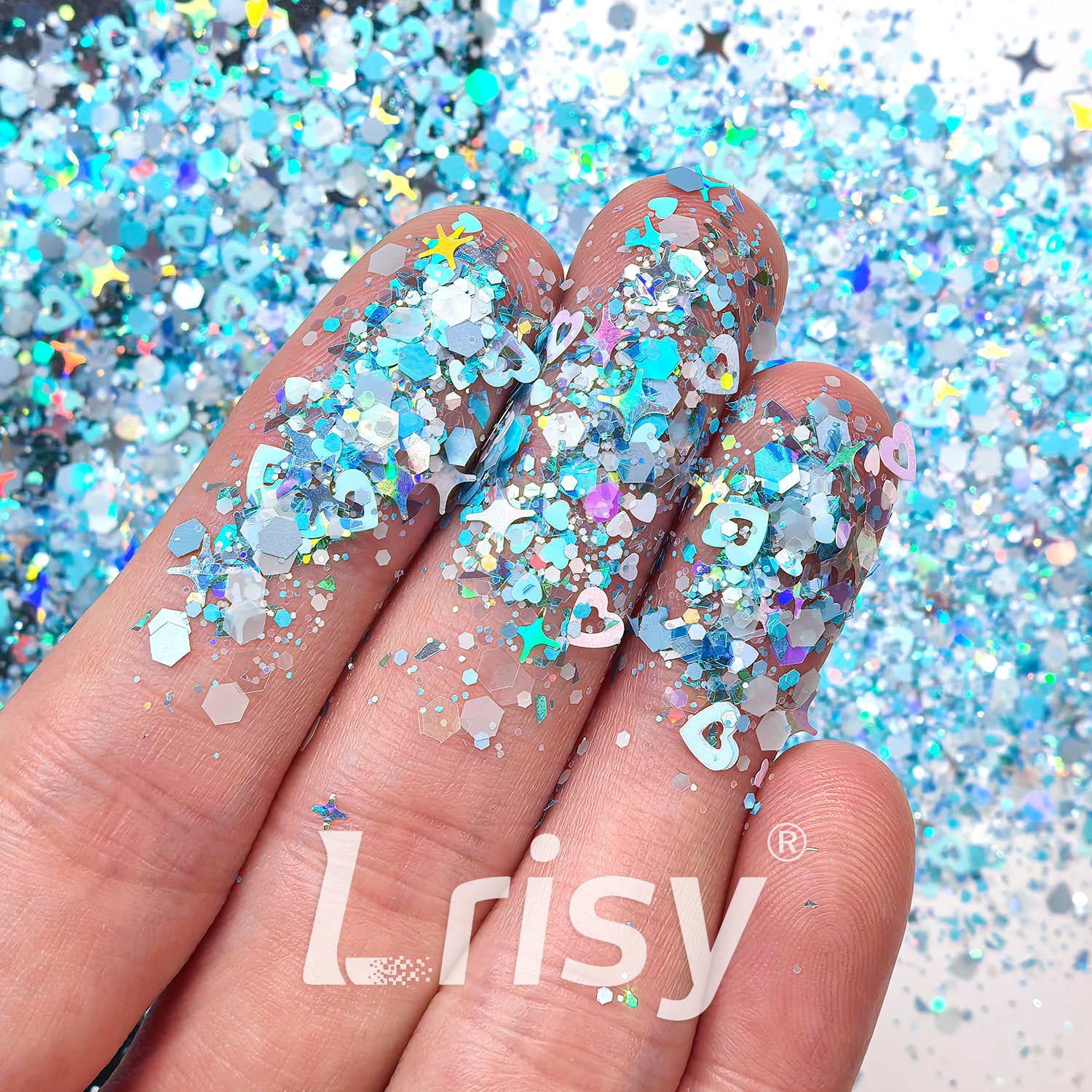 Midnight Crystal Shoe Custom Mixed Glitter LXT008