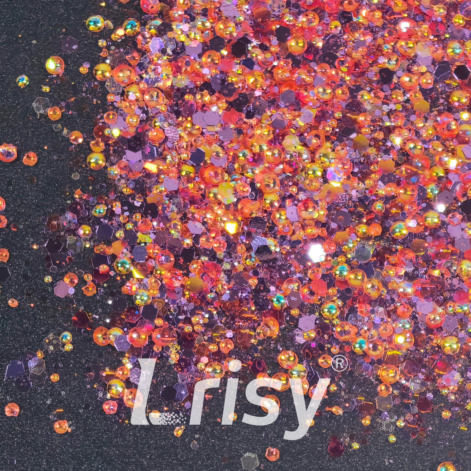 Amethyst Tangerine Bubbles Custom Mixed Glitter LXT025