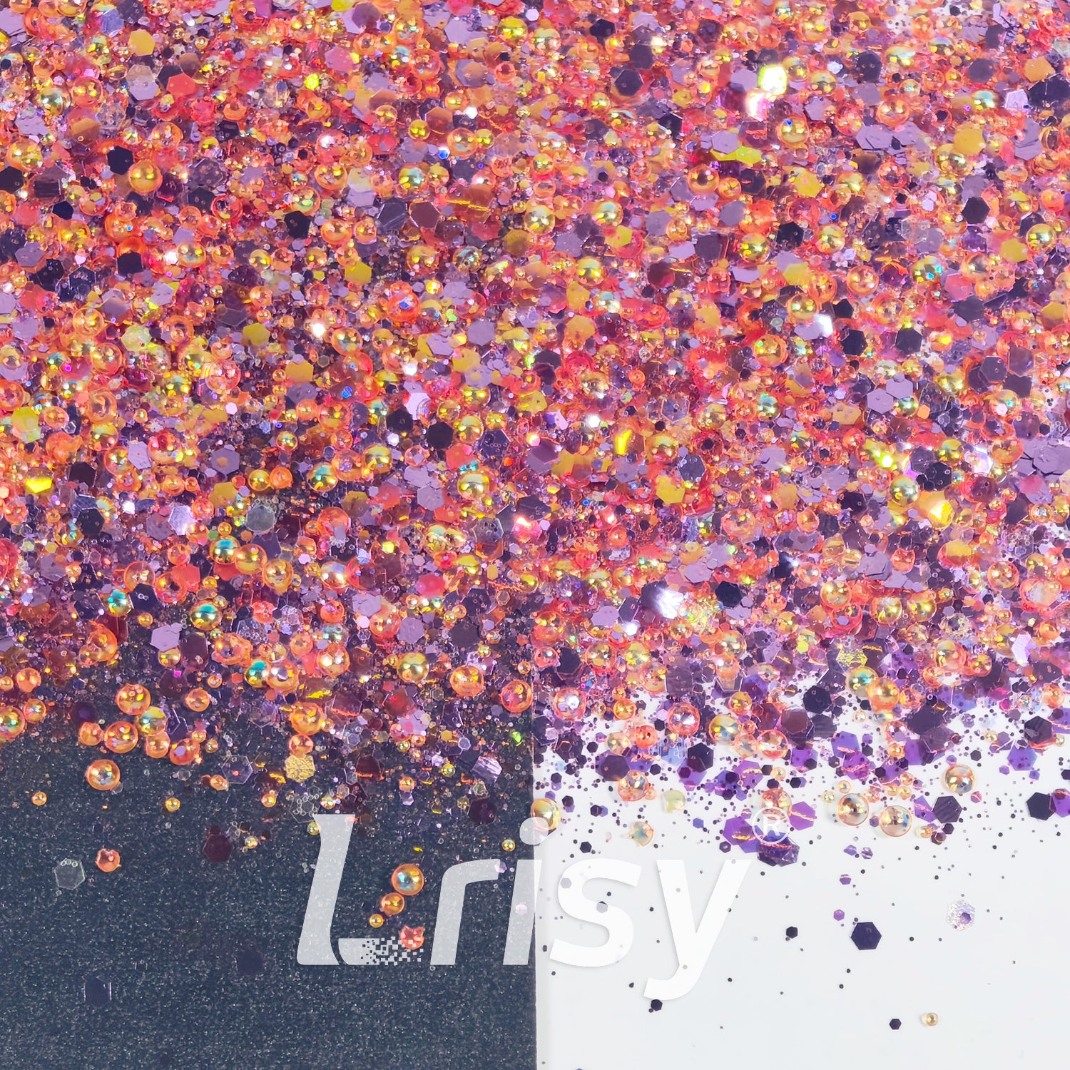 Amethyst Tangerine Bubbles Custom Mixed Glitter LXT025