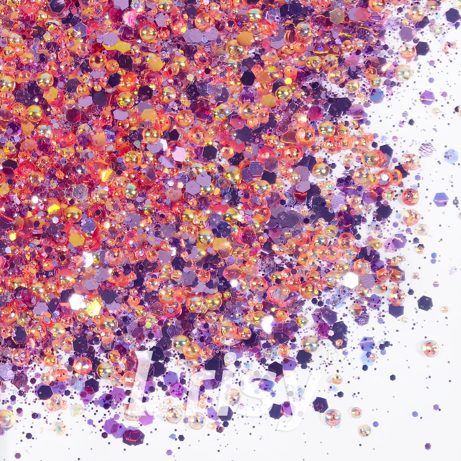 Amethyst Tangerine Bubbles Custom Mixed Glitter LXT025