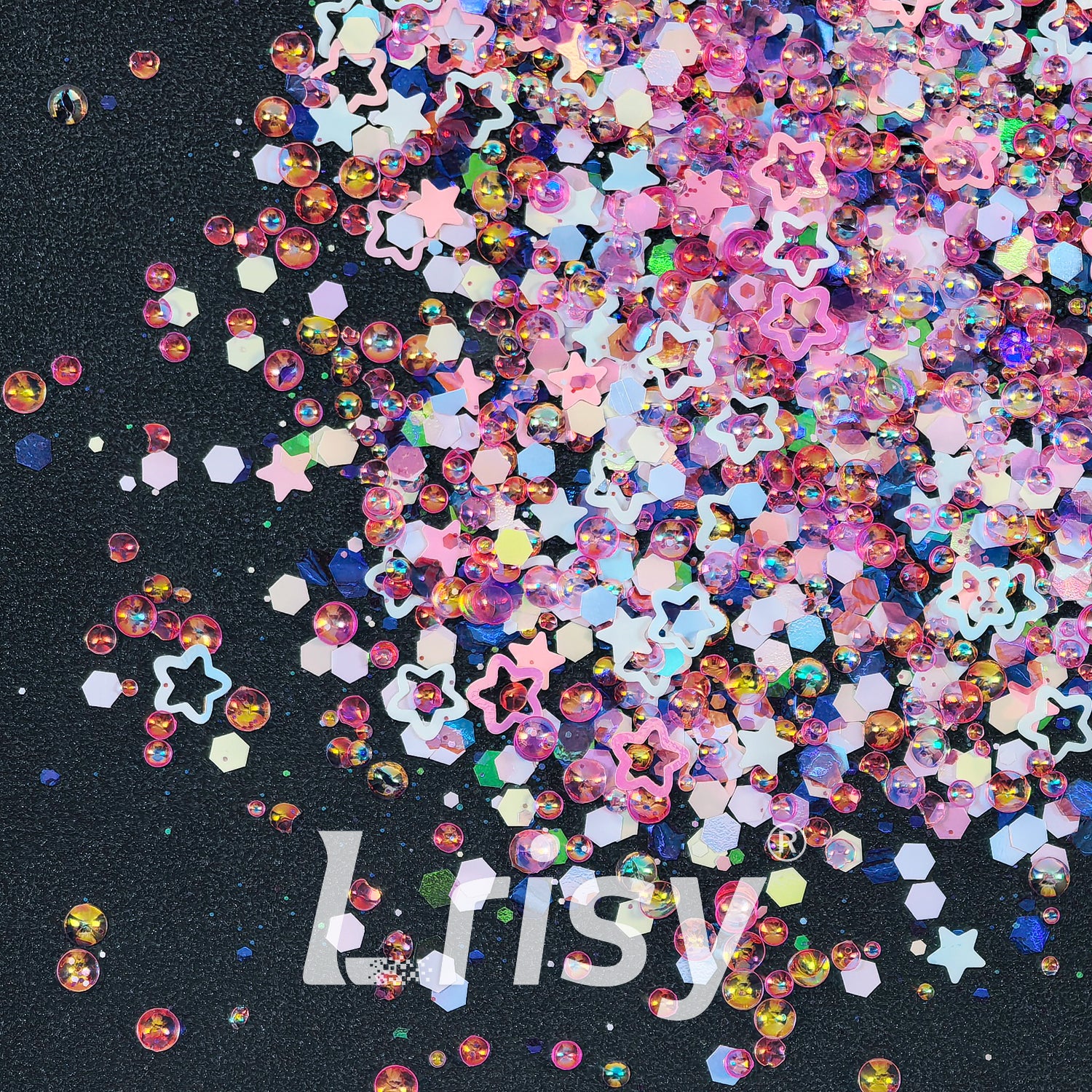 Pink Sweet Star Bubble Custom Mixed Glitter LXT027