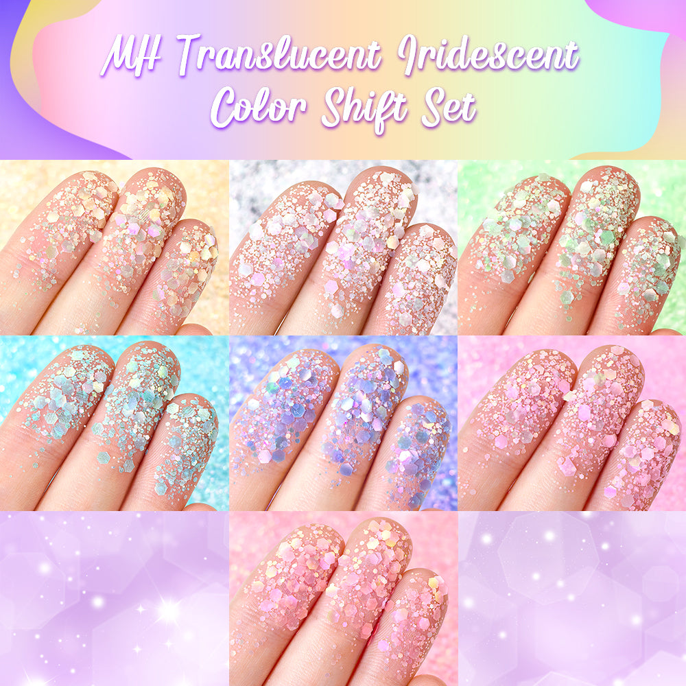 MH Translucent Iridescent Color Shift Glitter Set/Kits 7 Colors