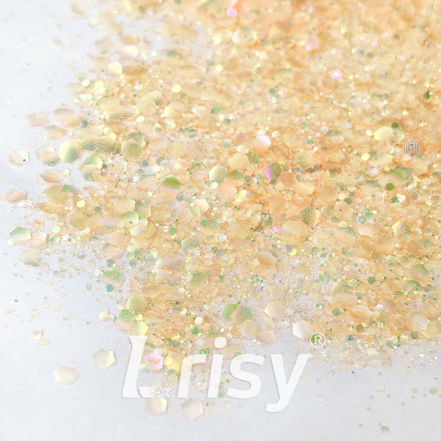 General Mixed Translucent Iridescent Orange Glitter MH200