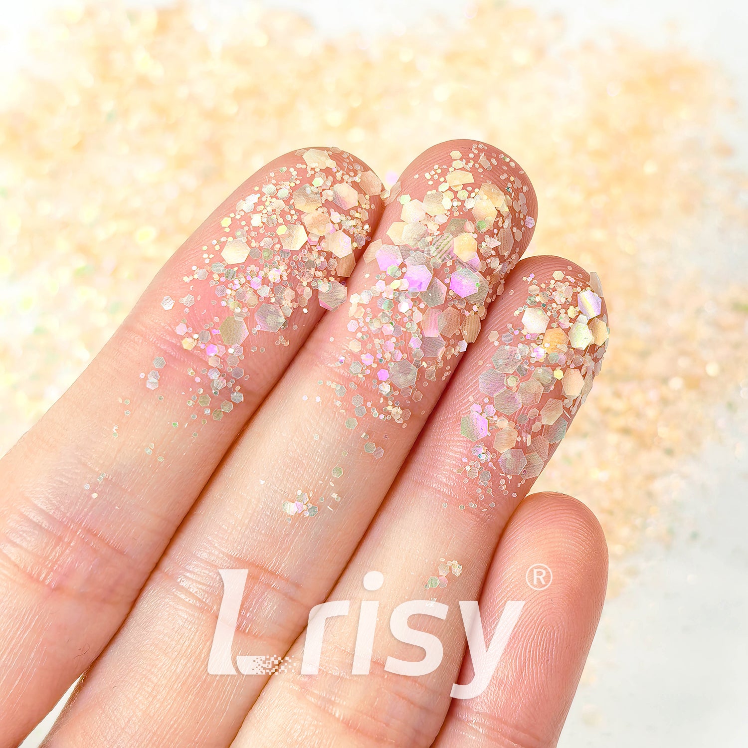 General Mixed Translucent Iridescent Orange Glitter MH200