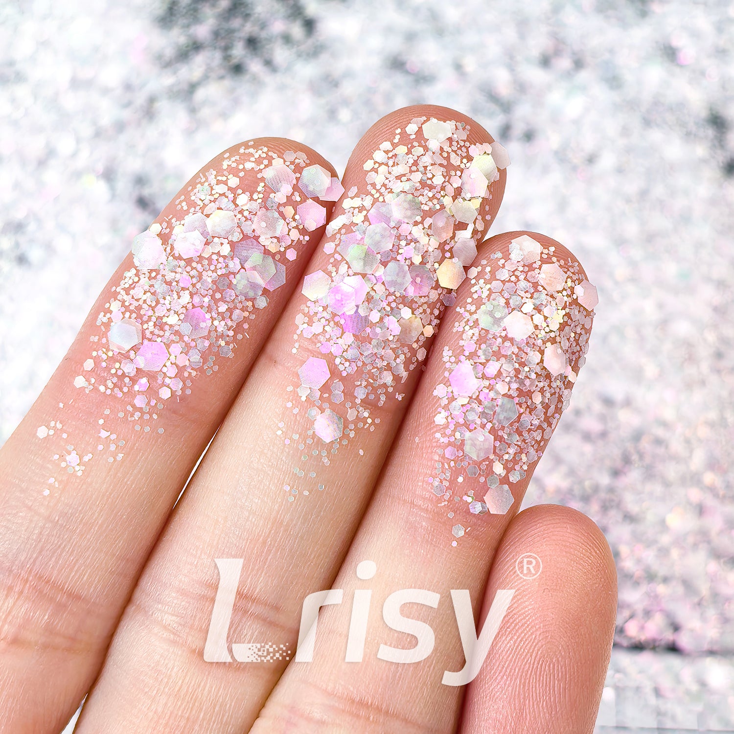 General Mixed Translucent Iridescent Light Pink Glitter MH300