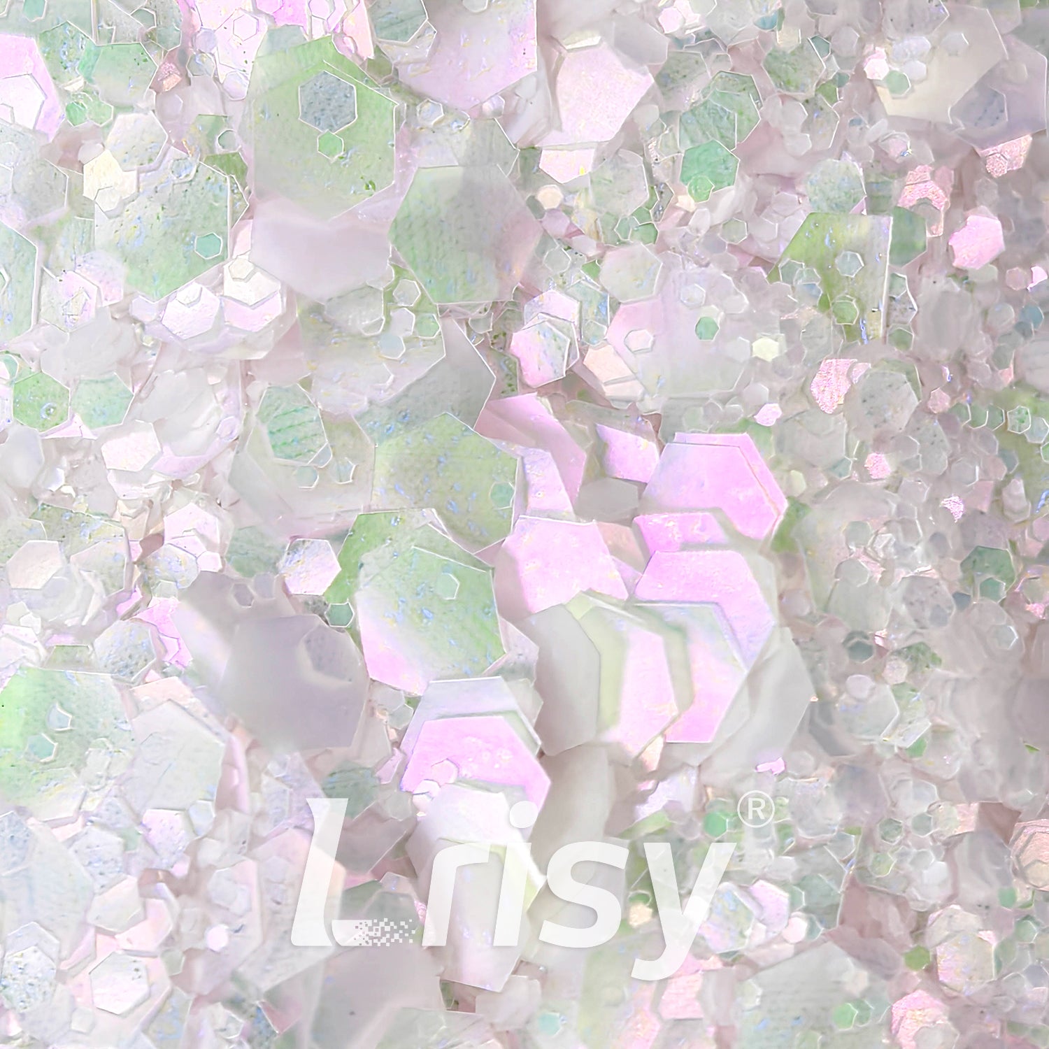 General Mixed Translucent Iridescent Light Pink Glitter MH300
