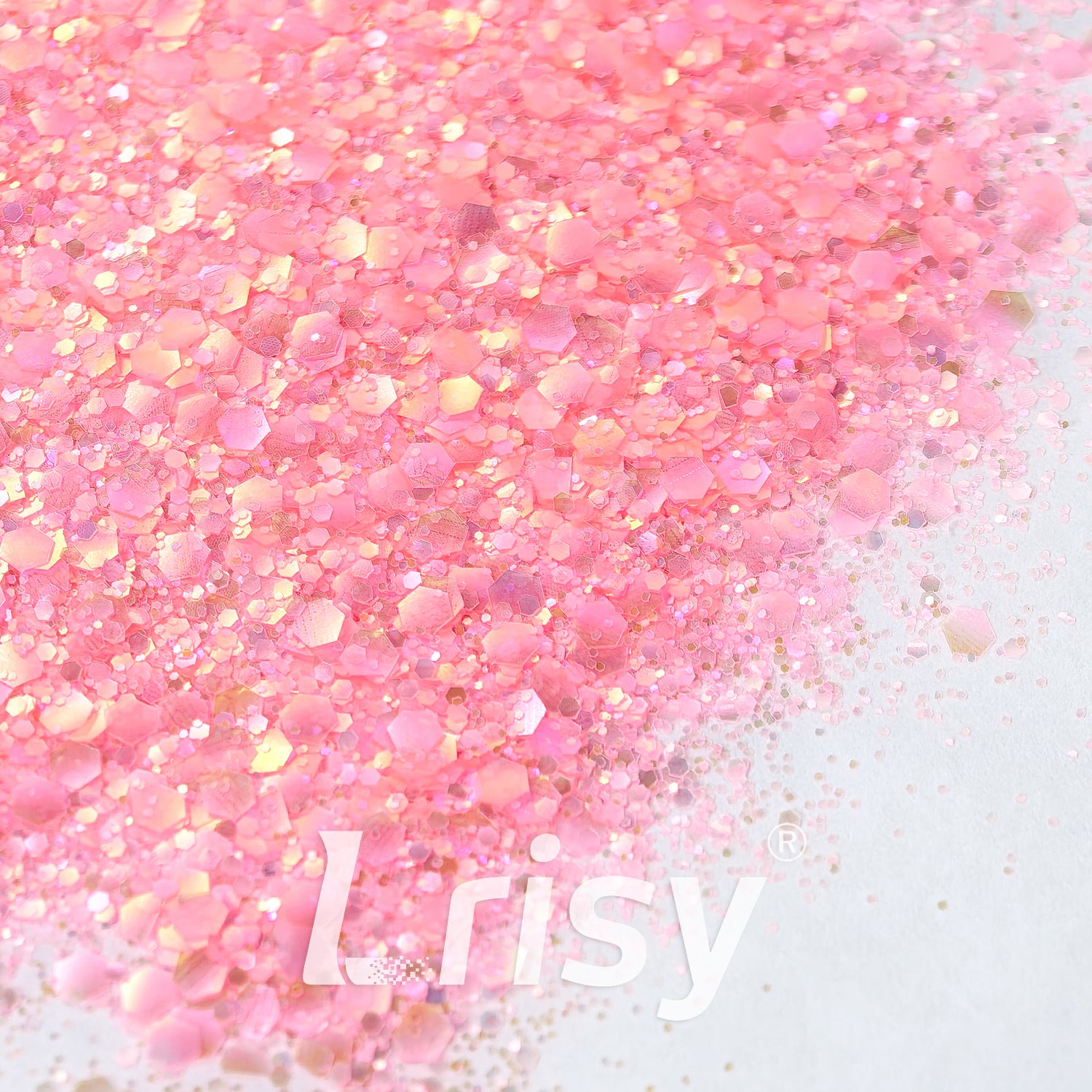 General Mixed Translucent Iridescent Orange Pink Glitter MH900A