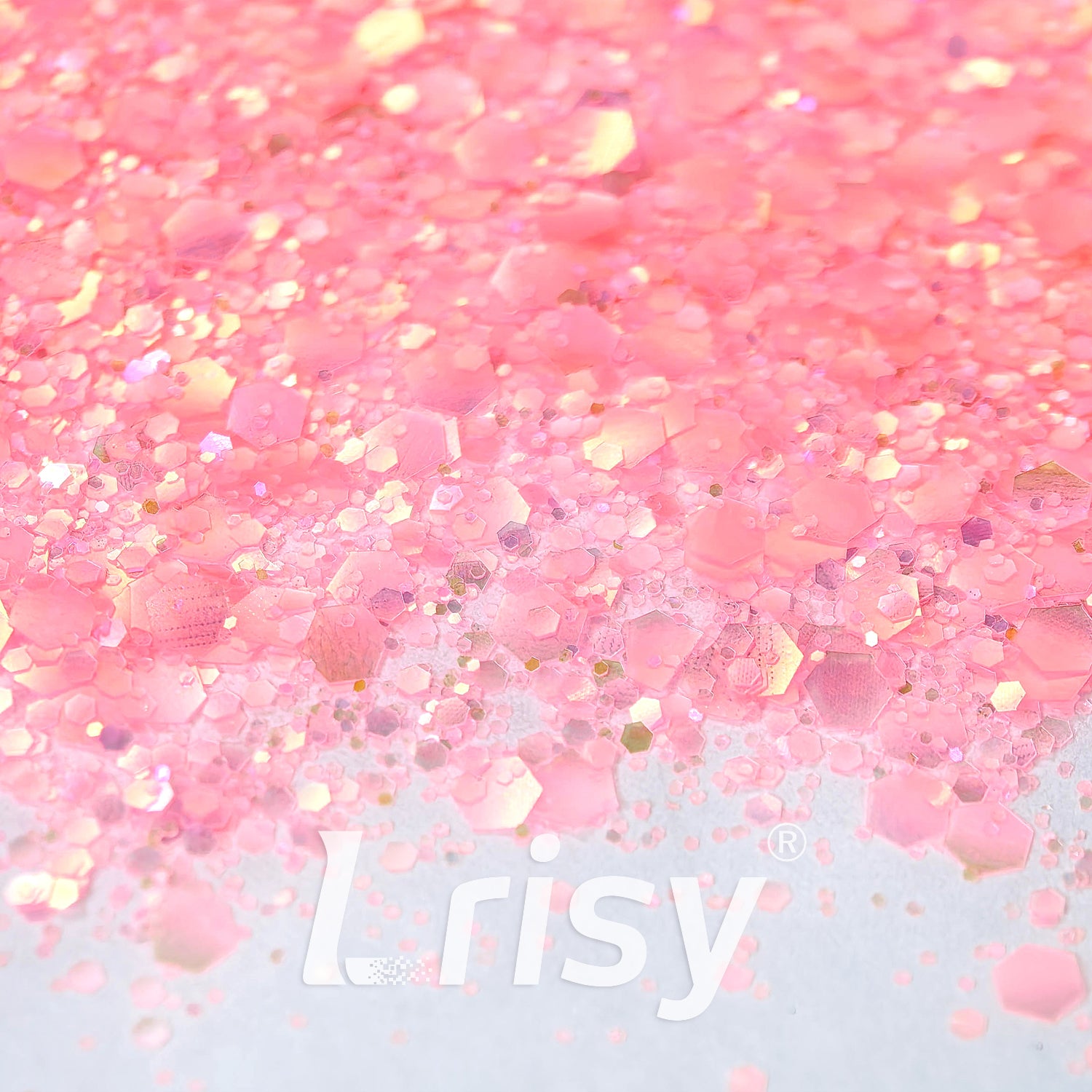 General Mixed Translucent Iridescent Orange Pink Glitter MH900A