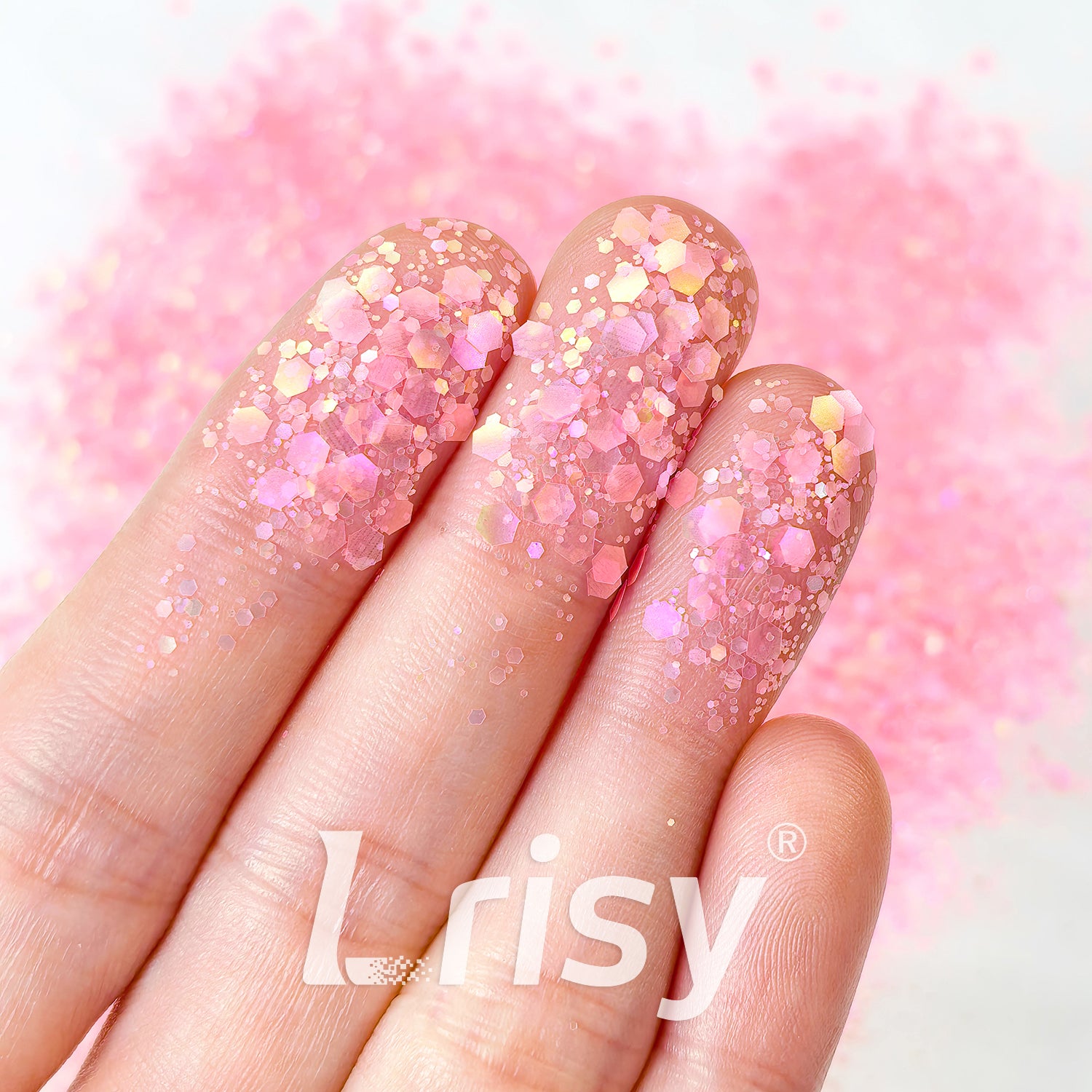 General Mixed Translucent Iridescent Orange Pink Glitter MH900A