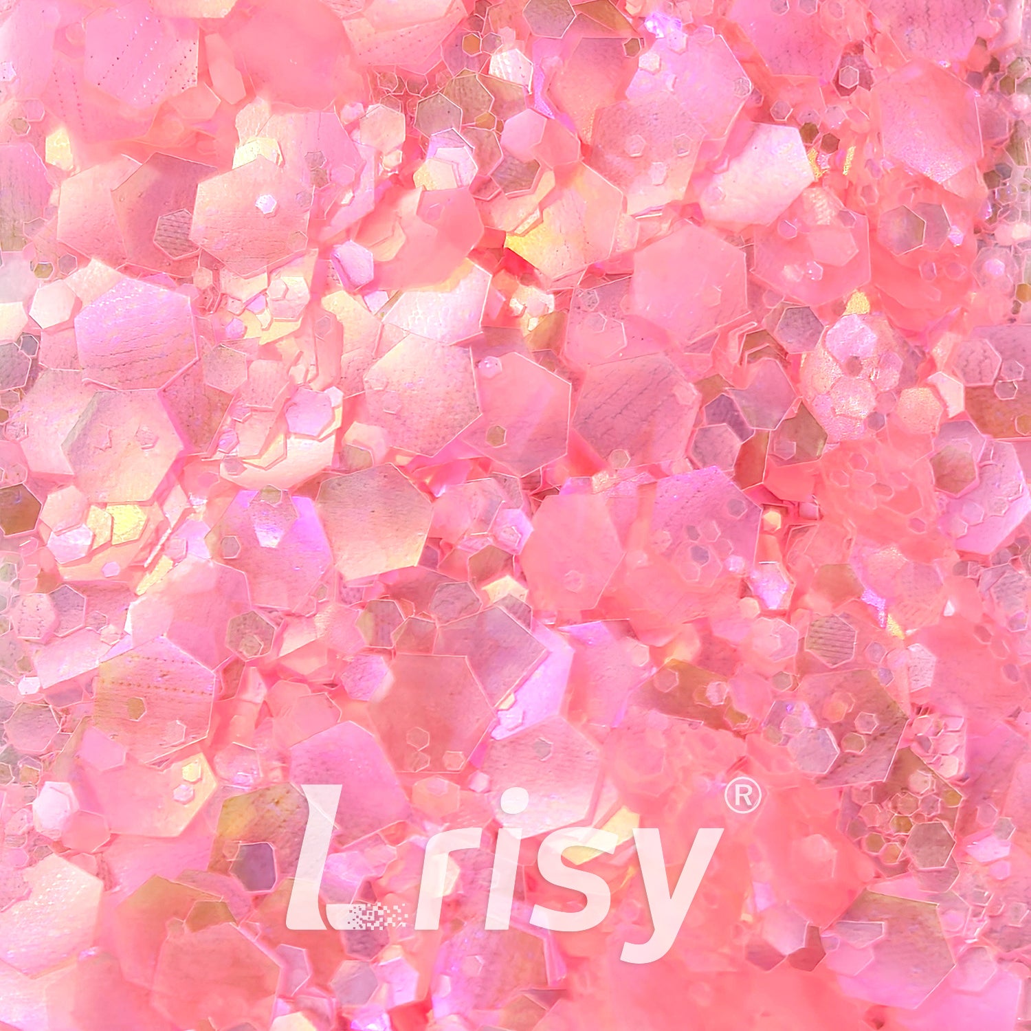 General Mixed Translucent Iridescent Orange Pink Glitter MH900A