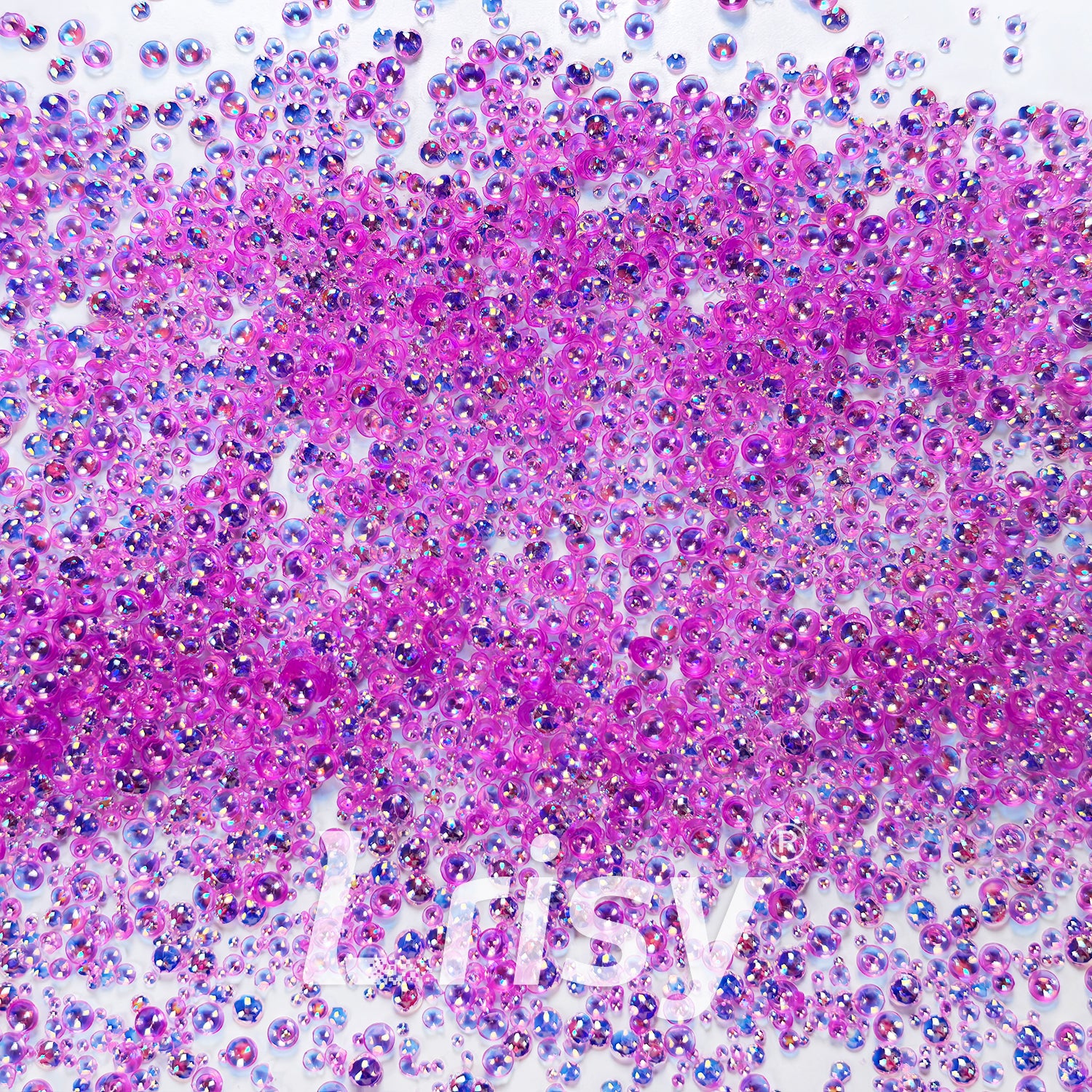 Mixed Iridescent Purple Pink 3D Fisheye Bubble Glitter PG05