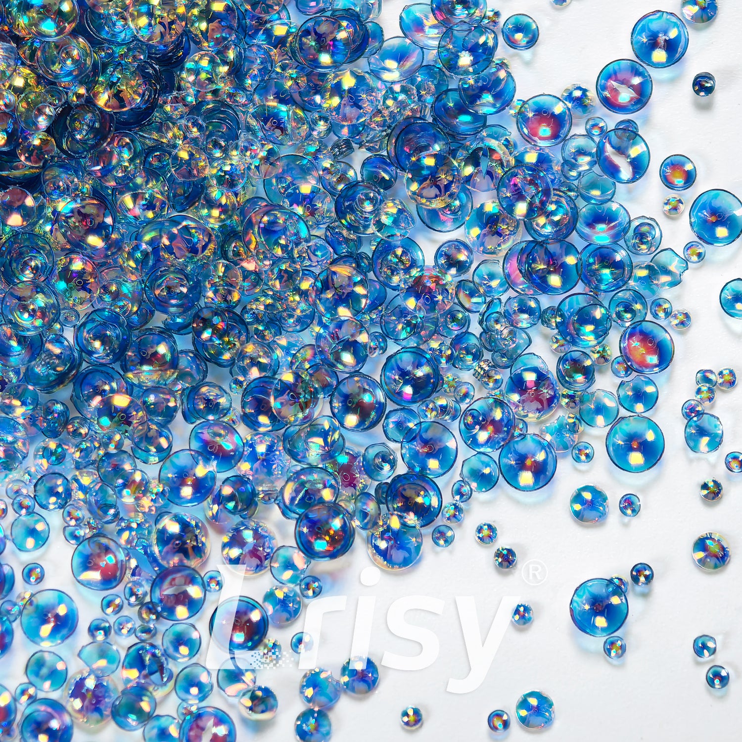 Mixed Holographic Light Blue 3D Fisheye Bubble Glitter PG09