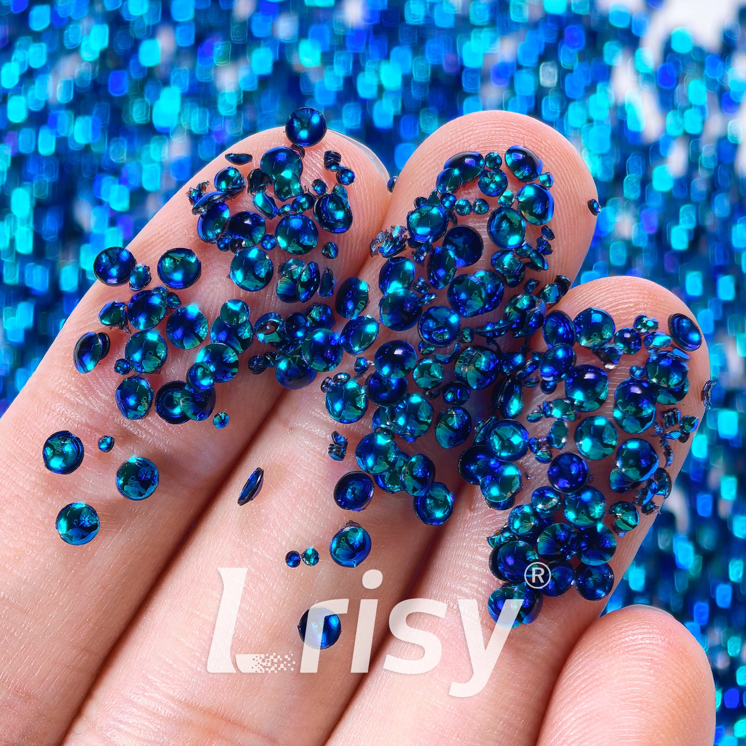 Mixed Holographic Royal Blue 3D Fisheye Bubble Glitter PG11