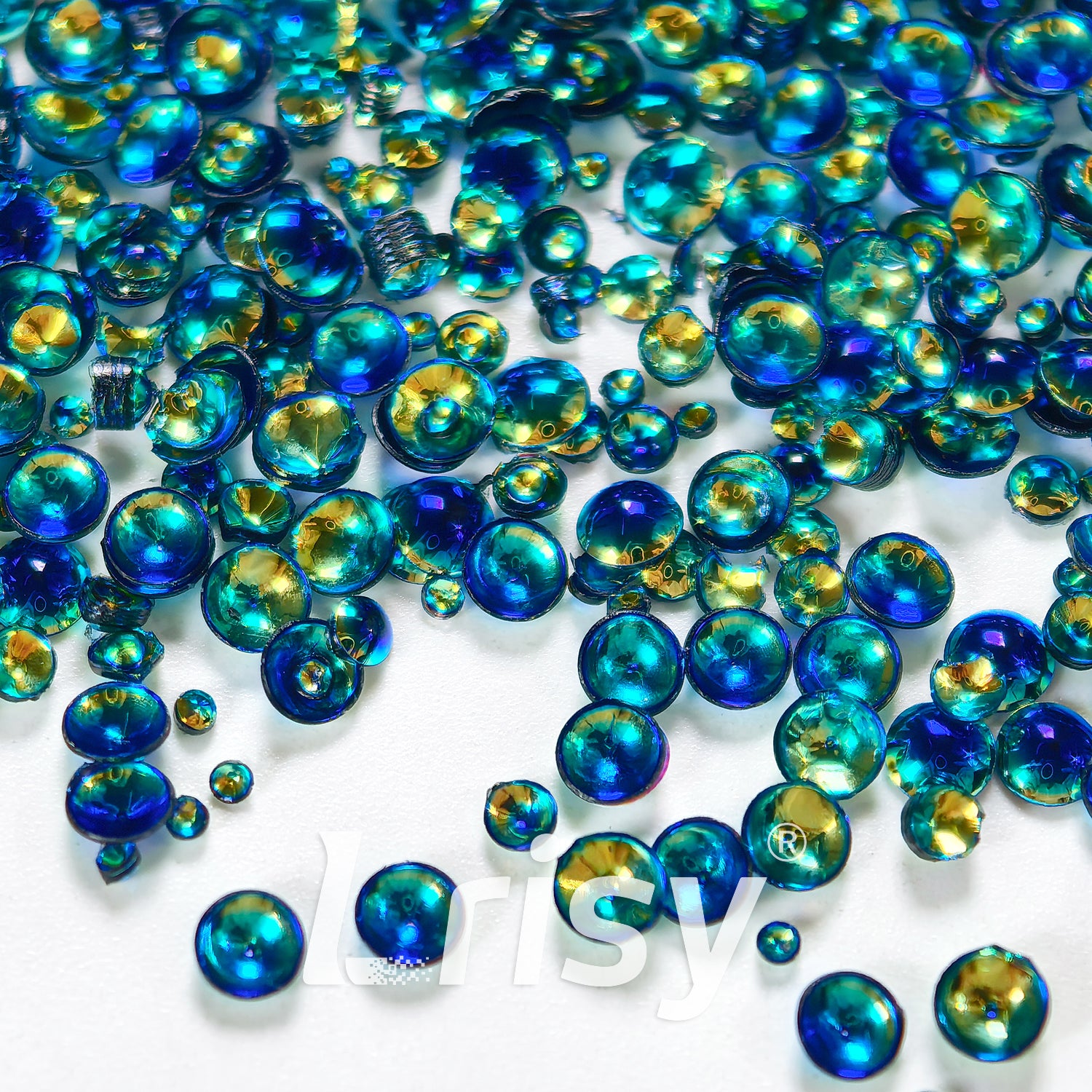 Mixed Holographic Peacock Green 3D Fisheye Bubble Glitter PG13